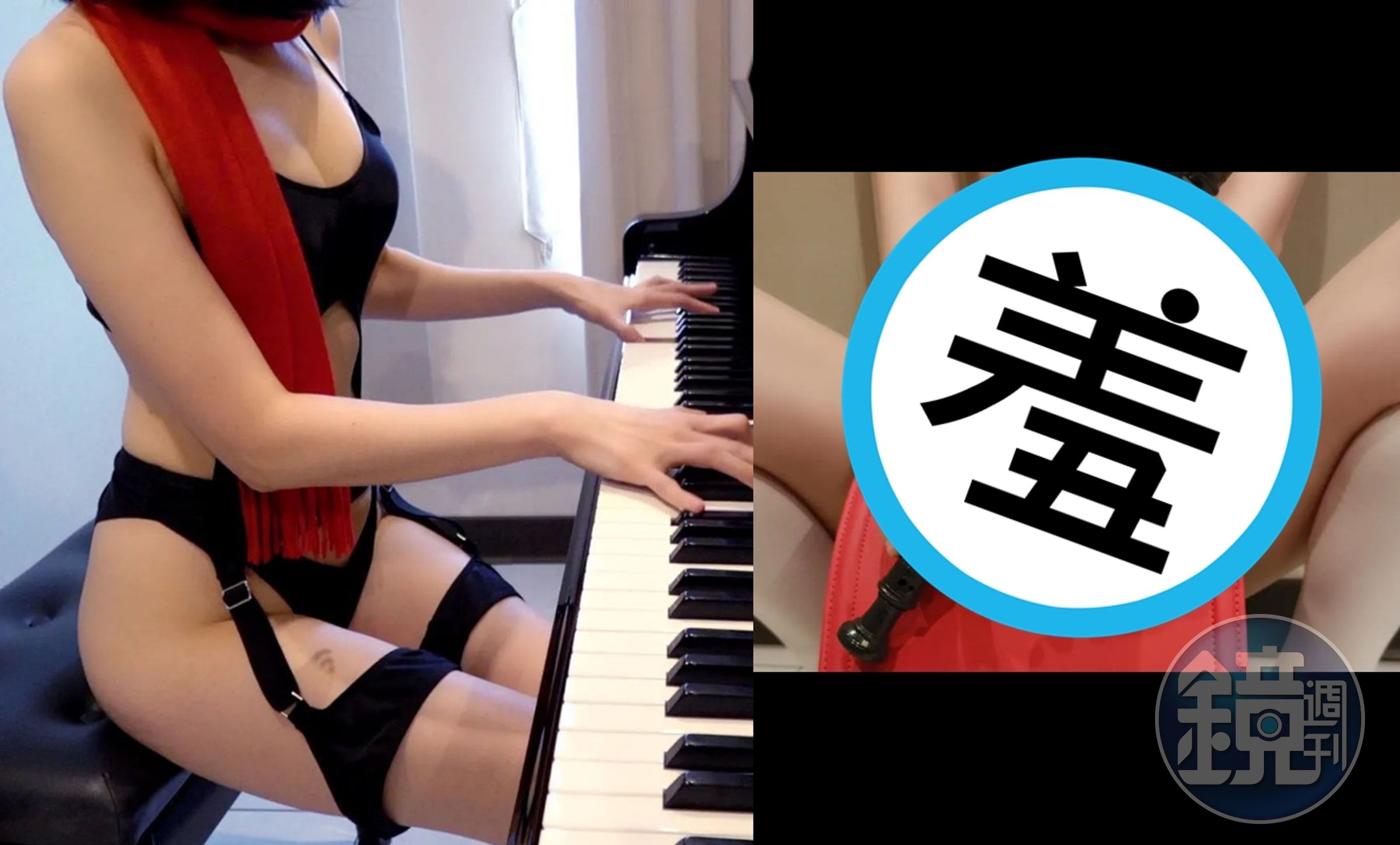 鋼琴YouTuber「Pan Piano」近期穿著尺度愈來愈辛辣，引起鄉民熱議。（翻攝IG@panpianoatelier）