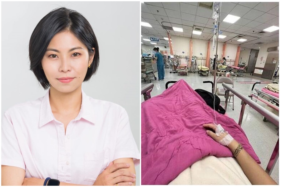 無黨籍雲林縣議員陳芳盈昨（12日）控訴遭名嘴朱凱翔2度約砲，未料，當晚深夜在臉書貼出在醫院照片。（翻攝自陳芳盈臉書）