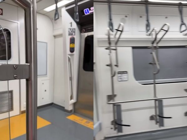 被公審女網友PO出當時車廂內空曠照。（翻攝自臉書）