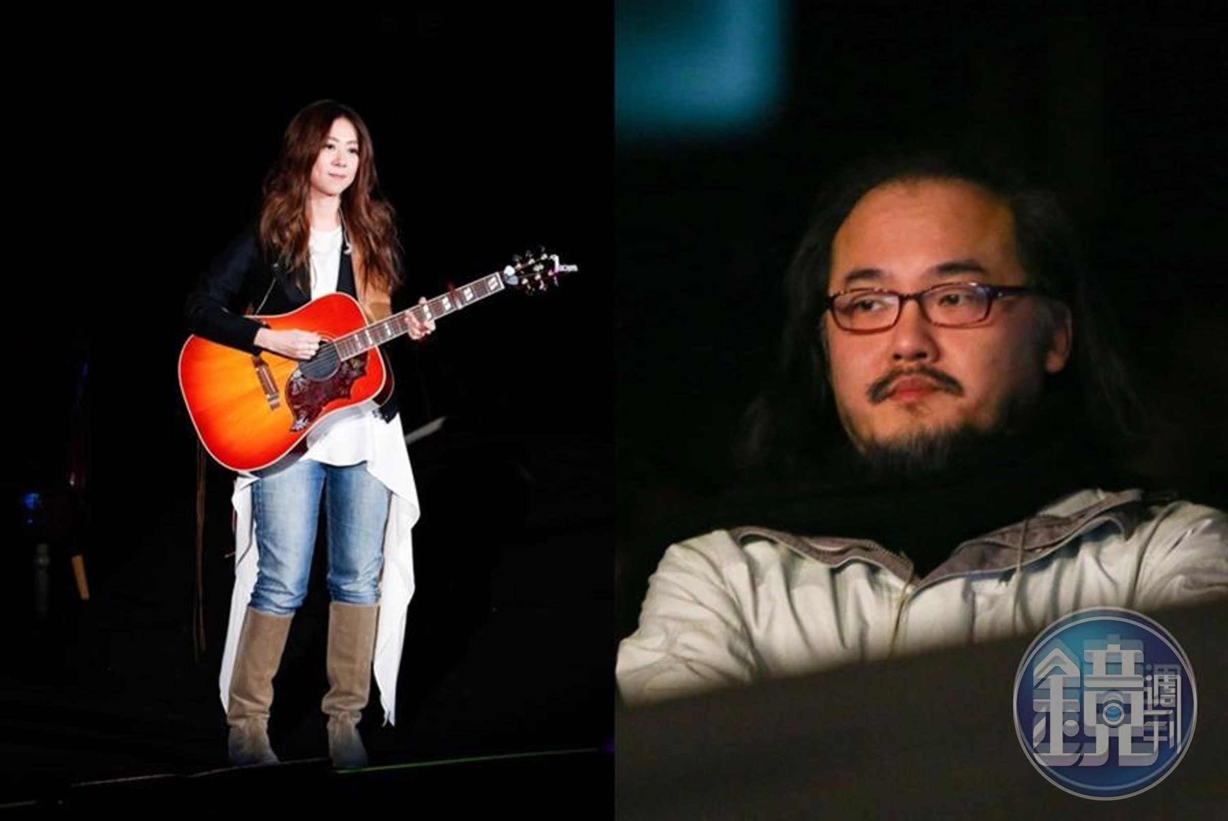 鍾成虎（右）嘆與陳綺貞（左）都不年輕了，並對她過往「冷暴力霸凌同事」喊話：「妳不能像以前那樣，要求我只呵護妳，連保護員工的責任都不顧。」（本刊資料照）