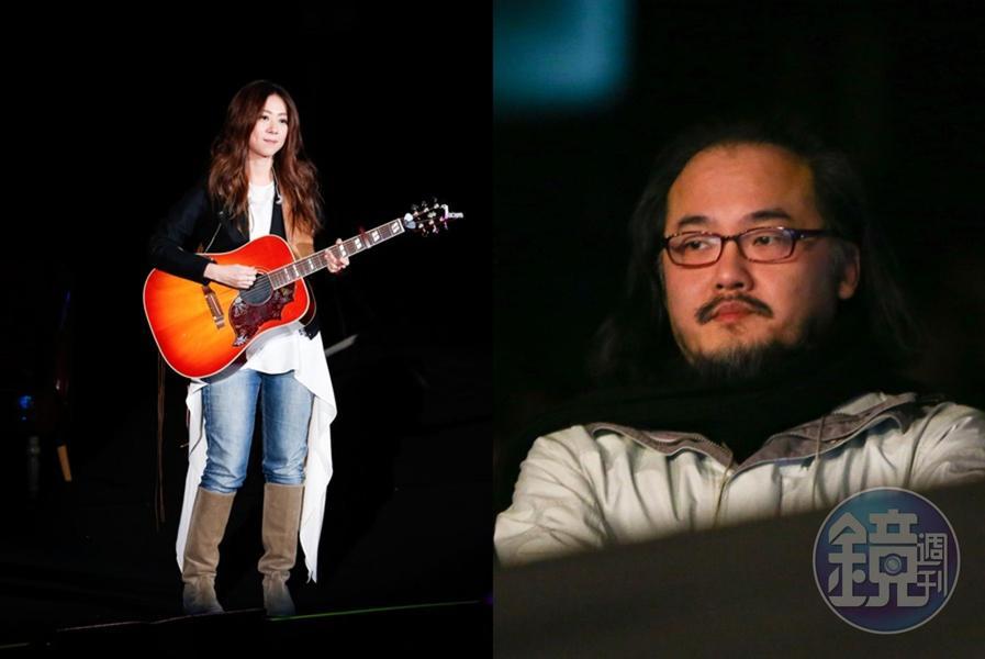 鍾成虎（右）嘆與陳綺貞（左）都不年輕了，並對她過往「冷暴力霸凌同事」喊話：「妳不能像以前那樣，要求我只呵護妳，連保護員工的責任都不顧。」（本刊資料照）