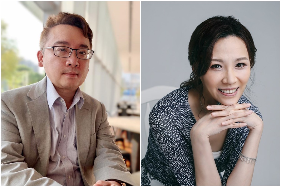 胡采蘋（右）批評張宇韶（左）行徑極度敗類，搭訕女方被拒就「見笑轉生氣」展開報復。（翻攝自張宇韶、Emmy追劇時間臉書）