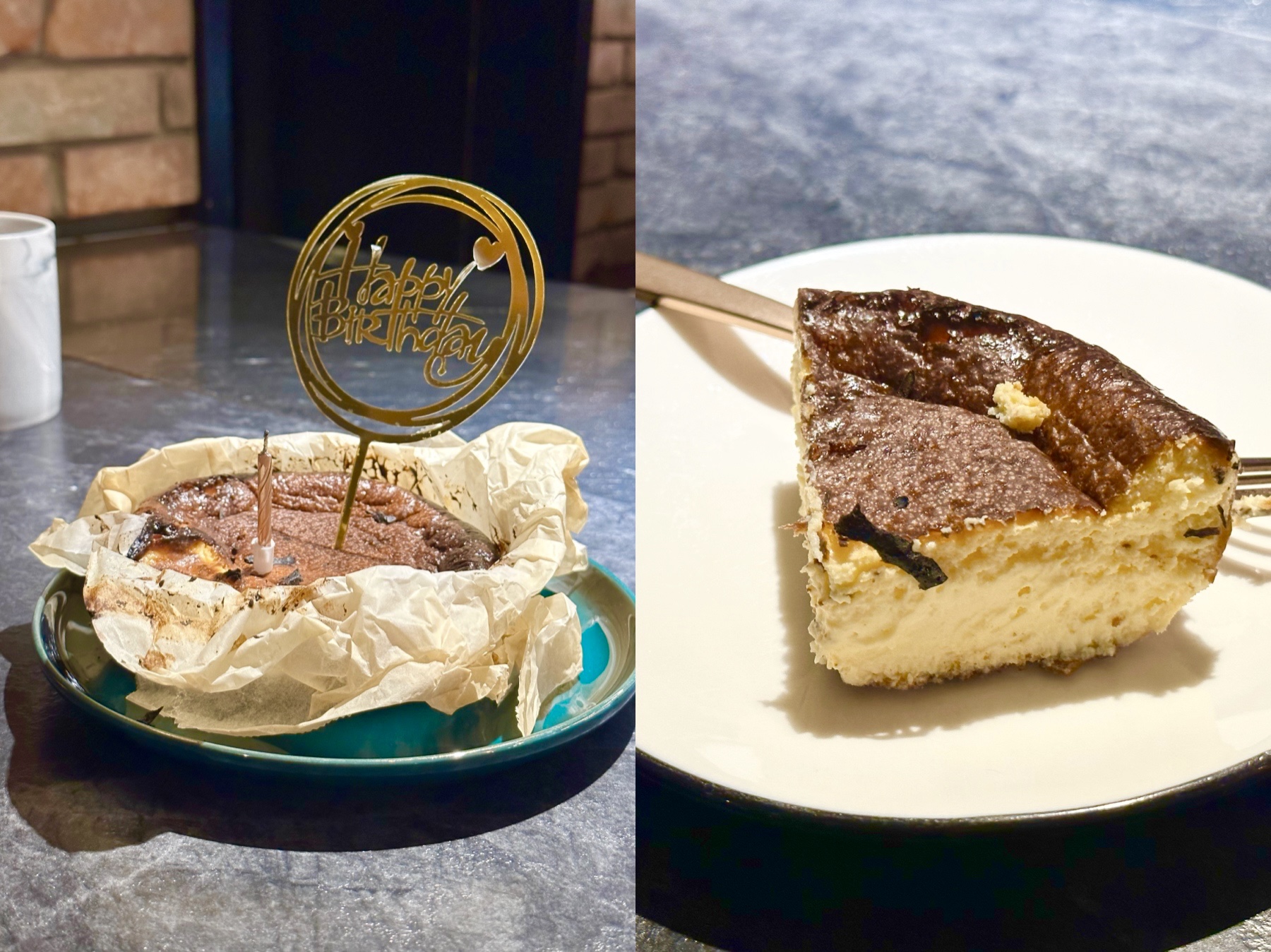 「八和和牛燒肉專門店」自製的巴斯克乳酪蛋糕，口感綿密香濃，深受客人好評，老闆還因此另創蛋糕品牌「燒肉店SurpriseCake」。