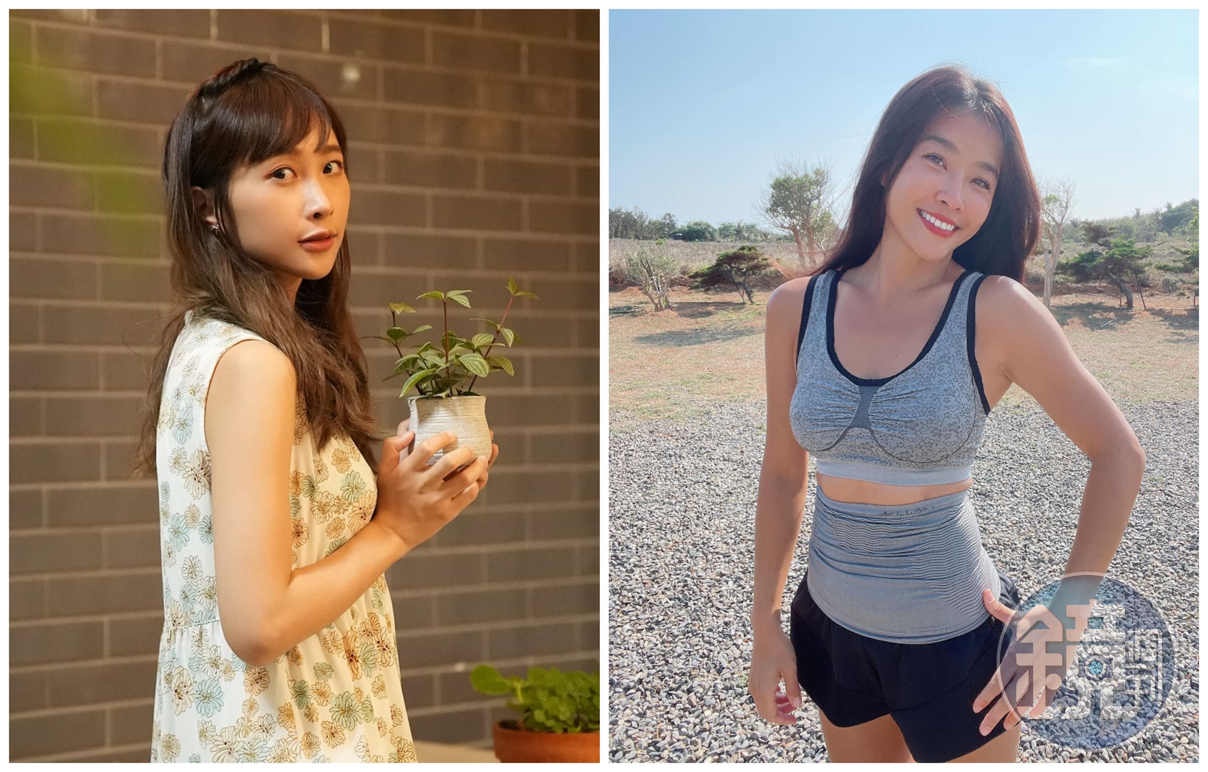 黃云歆（左圖）遭許傑輝性騷擾，小嫻（右圖）當時現身及時解圍。（翻攝黃云歆臉書、小嫻臉書）
