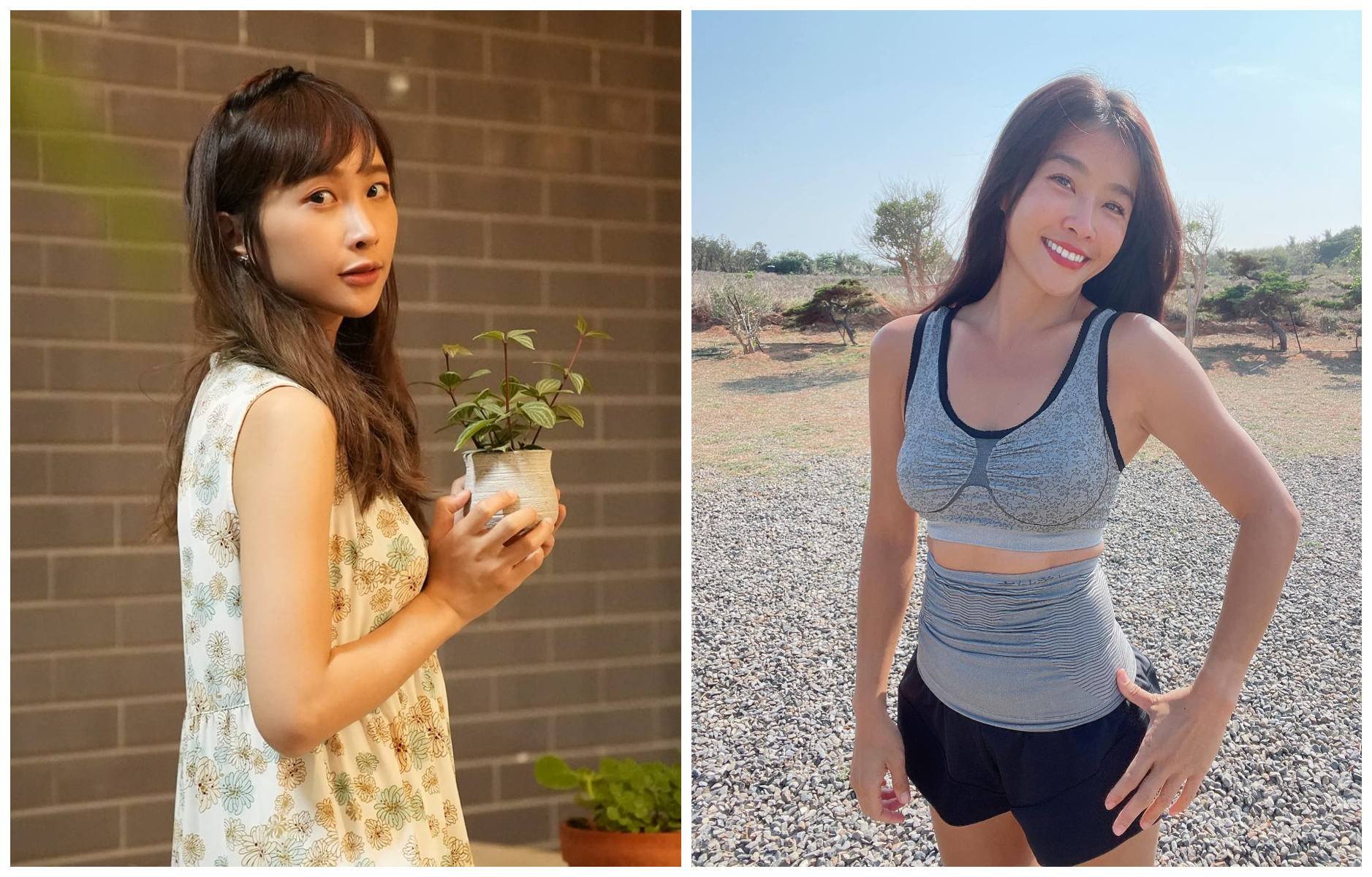 黃云歆（左圖）遭許傑輝性騷擾，小嫻（右圖）當時現身及時解圍。（翻攝黃云歆臉書、小嫻臉書）