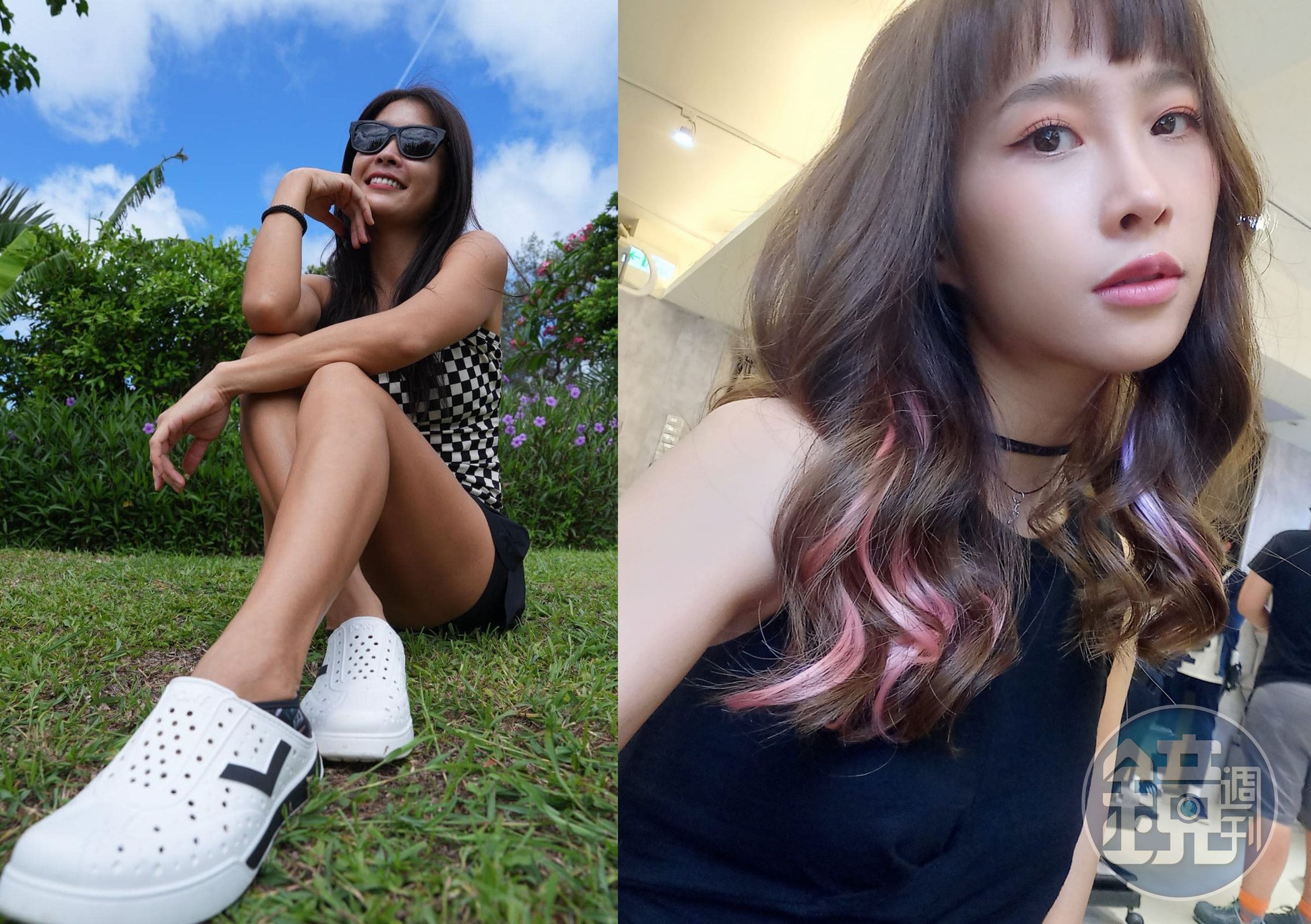 黃云歆(右)指控許傑輝過去性騷行徑,也謝謝前輩小嫻(左)當時在現場拉她一把。(翻攝自小嫻、黃云歆臉書)