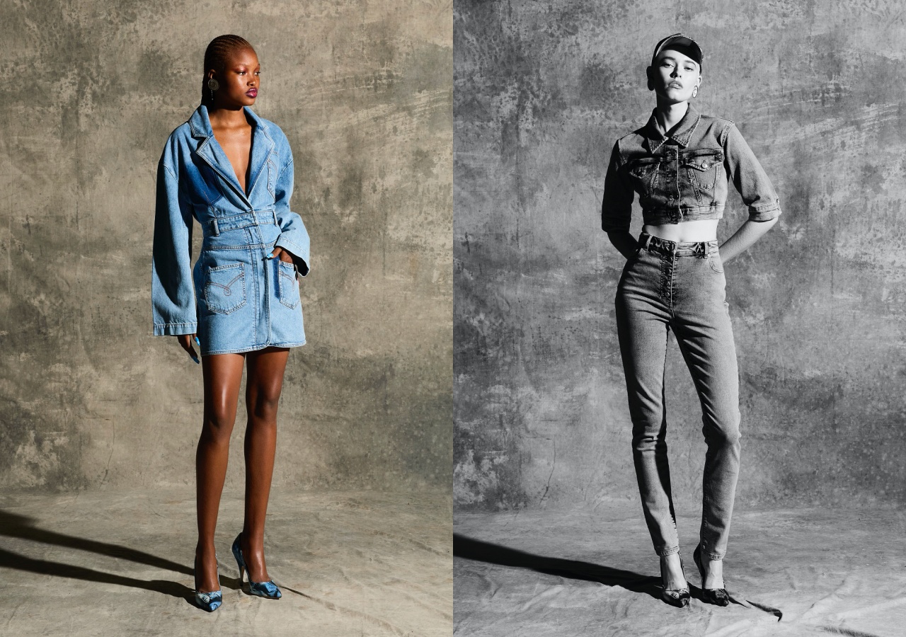 M05CH1N0 JEANS系列推出一系列女裝和配飾產品，並重新詮釋「牛仔褲」的定義。（藍鐘提供）