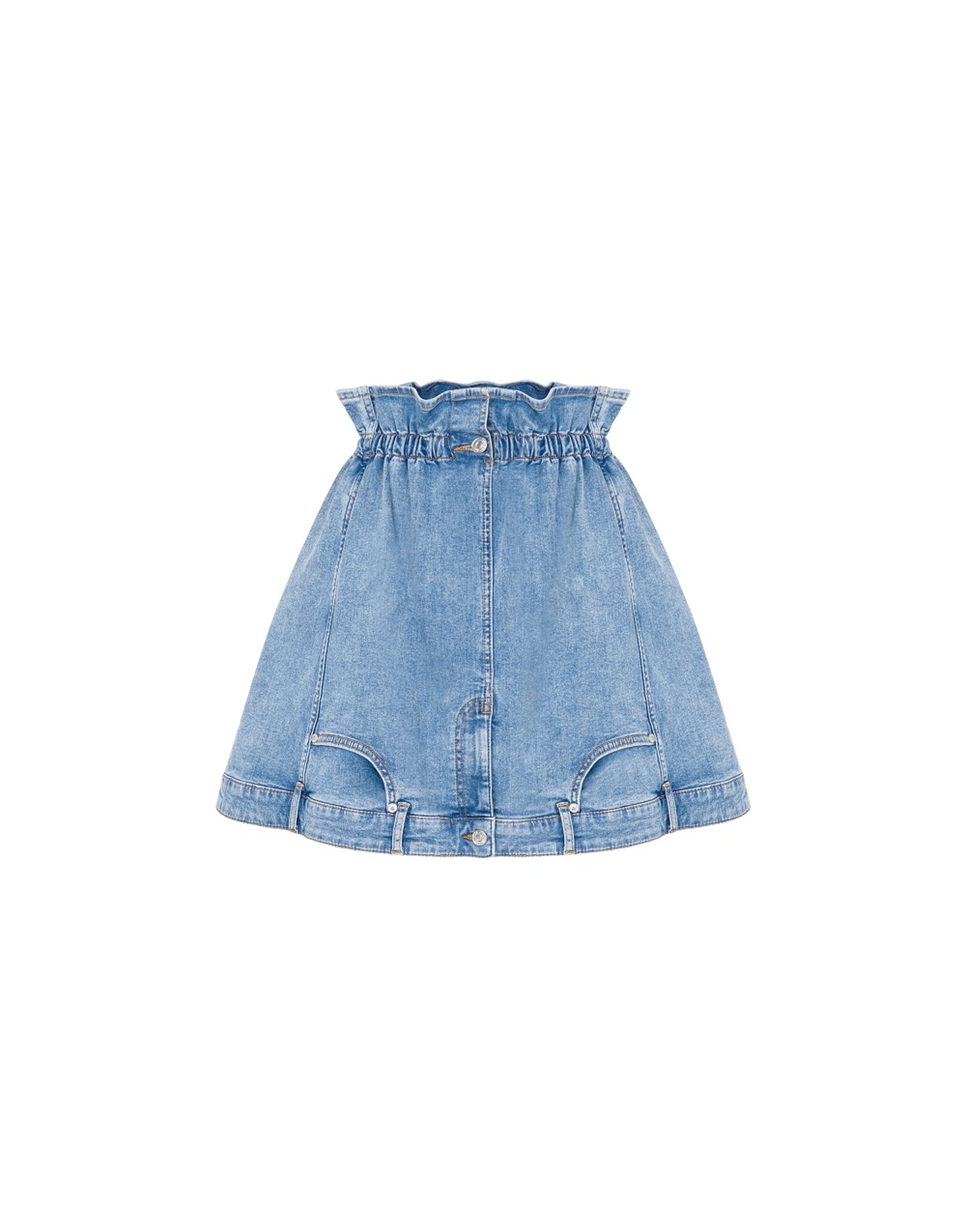 M05CH1N0 JEANS牛仔短裙。NT$14,300（藍鐘提供）
