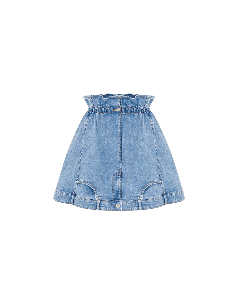 M05CH1N0 JEANS牛仔短裙。NT$14,300(藍鐘提供)