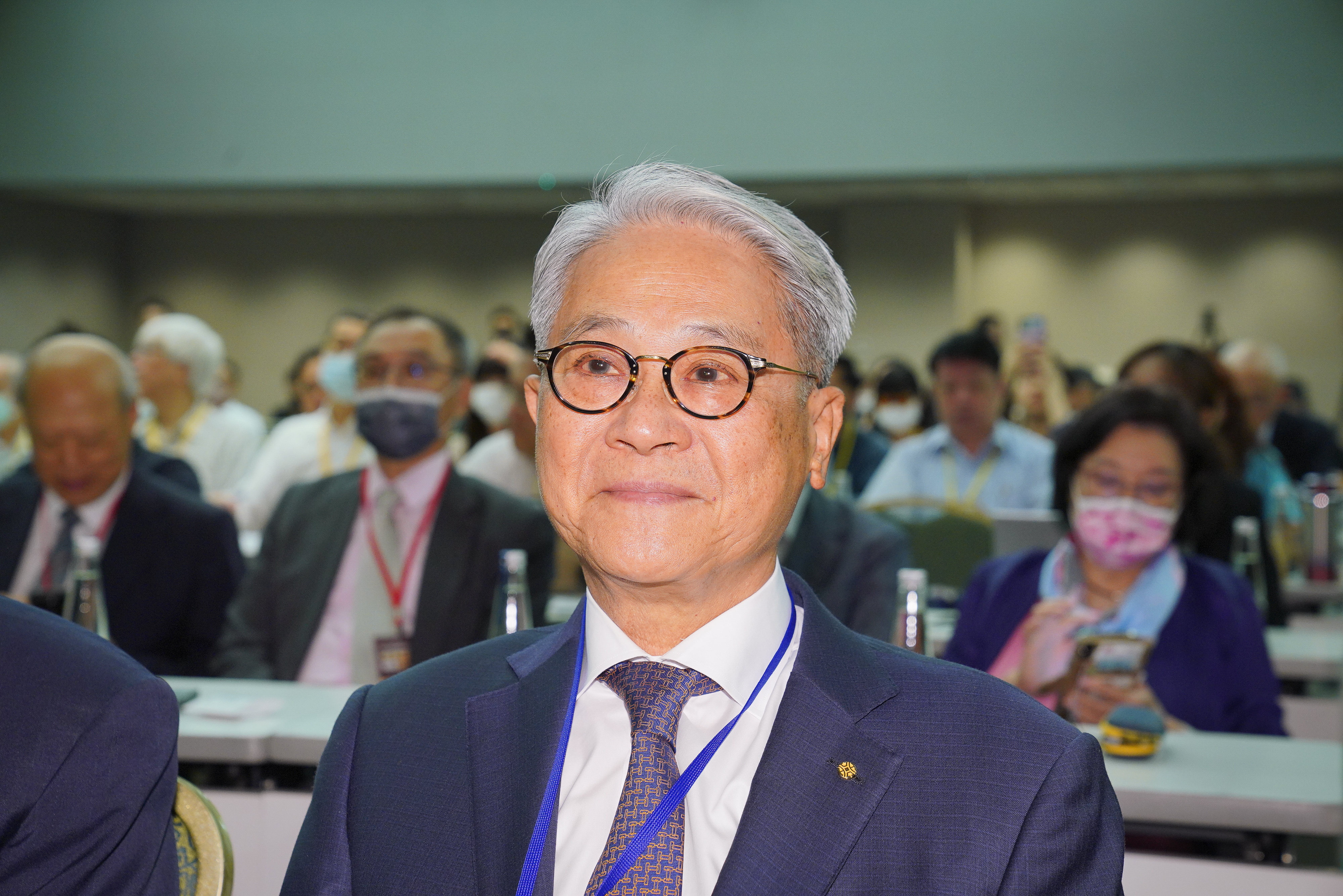 台新金今天舉行股東會，股東關心台新金和新光金合併。圖為台新金董座吳東亮。