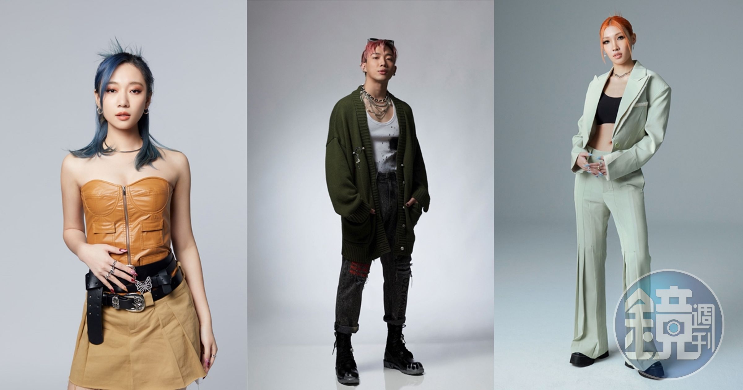 Julia吳卓源(左起)、ØZI、Karencici等6組歌手將於高流海音館舞台開唱。(高雄流行音樂中心提供)