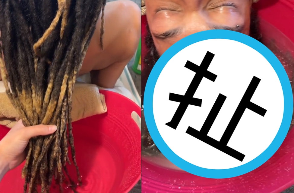 外國一名男子留辮子頭後，長達6年沒洗過頭。（翻攝抖音@alessandrasophiaa）