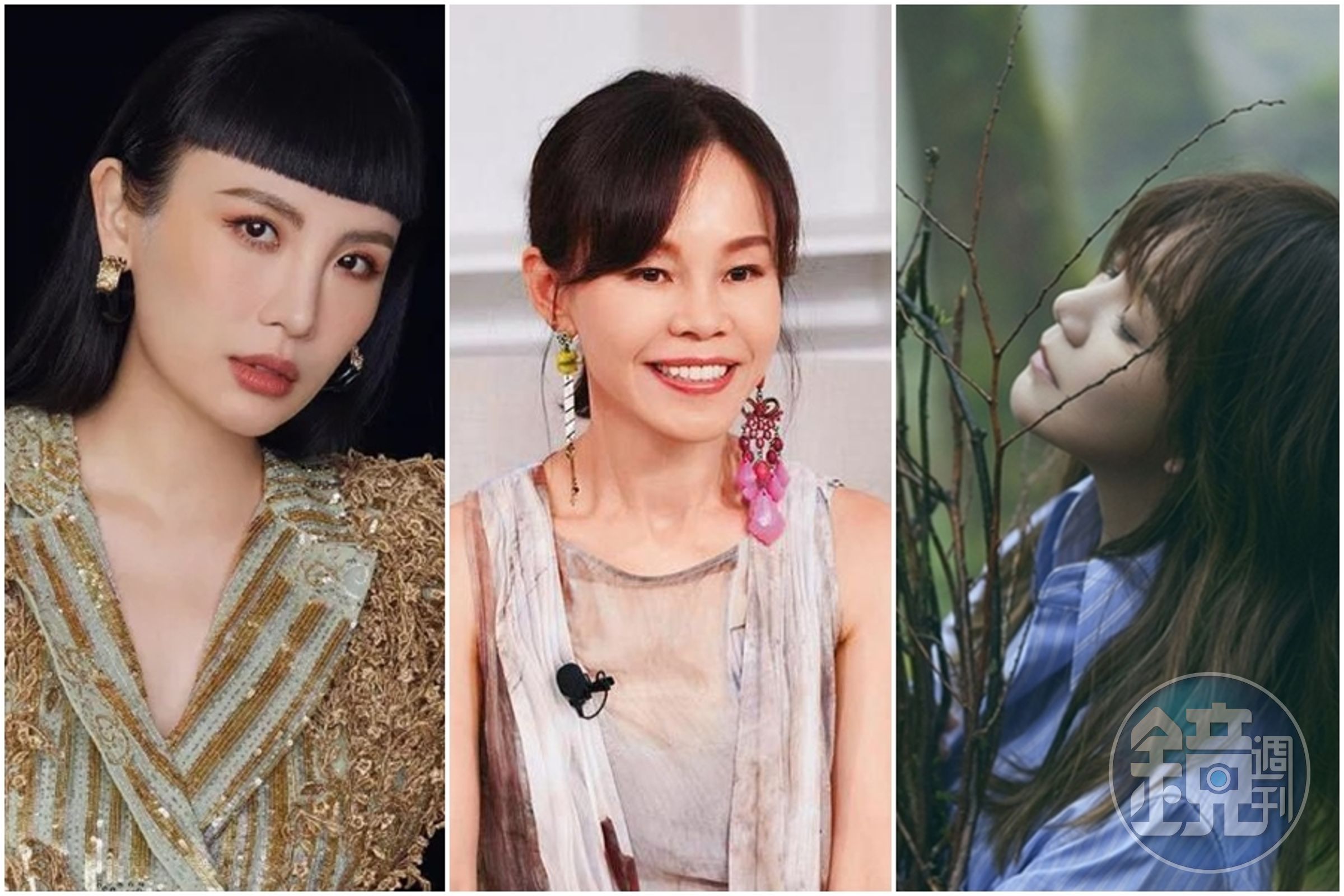 演藝圈女歌手們離婚的不在少數，魏如萱（左起）、彭佳慧、梁靜茹揮別無緣的婚姻，事業反而更加精采。（翻攝臉書）