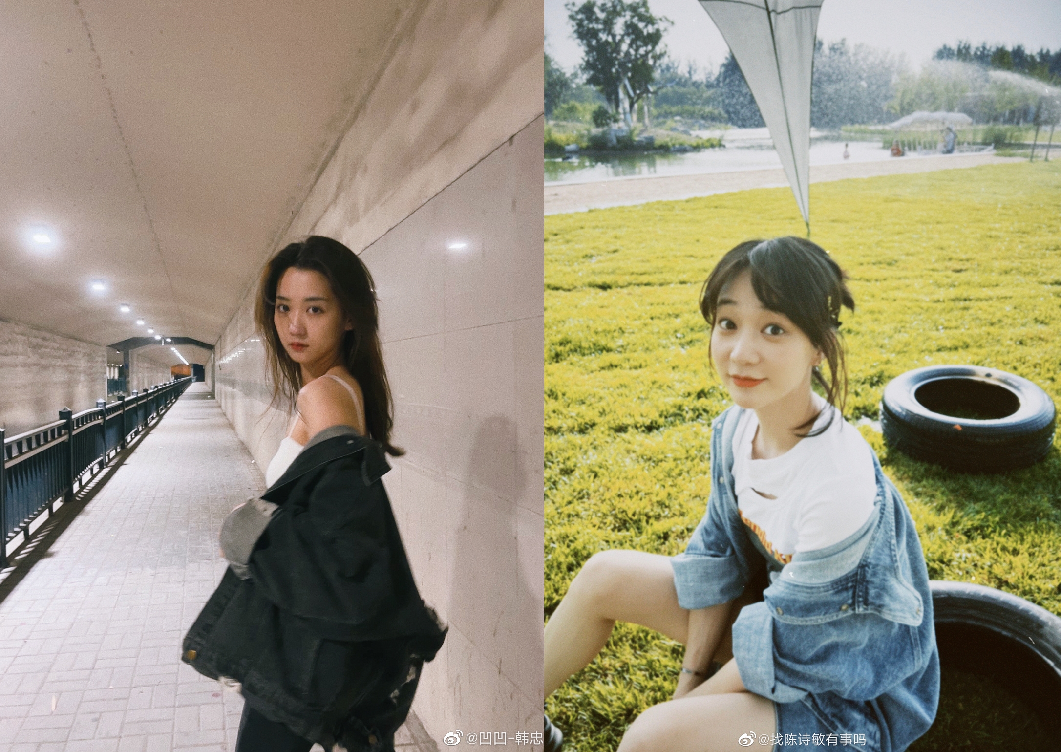 女團「A'N'D」成員韓忠羽(左),與曾在《終極三國2017》飾演孫尚香的大陸女星陳詩敏(右),均爆料許傑輝在為該劇當表演指導時的性騷行為。(韓忠羽/陳詩敏微博)