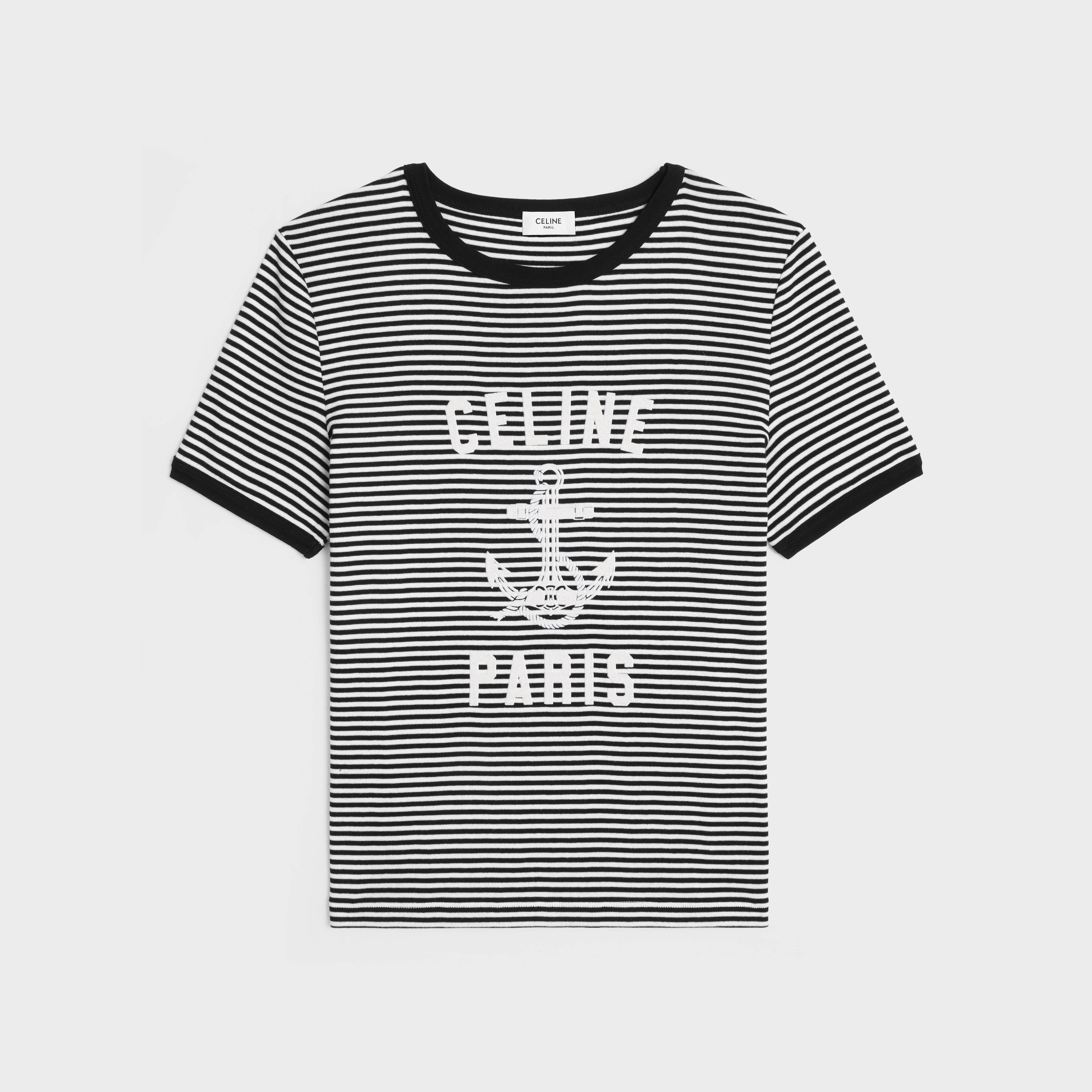 條紋平織布CELINE船錨70年代風格T-Shirt。NT$20,500（CELINE提供）