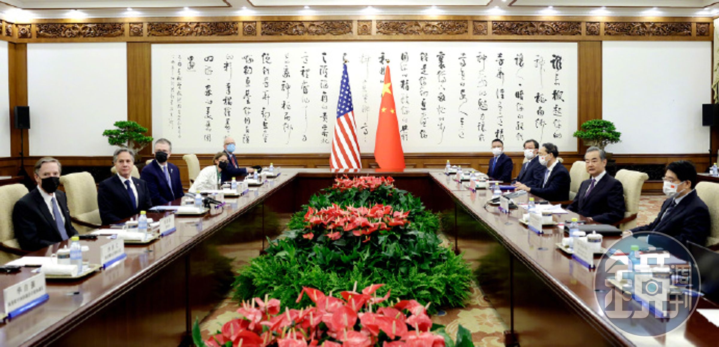 中國外交部新聞稿顯示,王毅指責兩國關係陷入低谷都是美國的錯。(翻攝自微博@中國外交部)