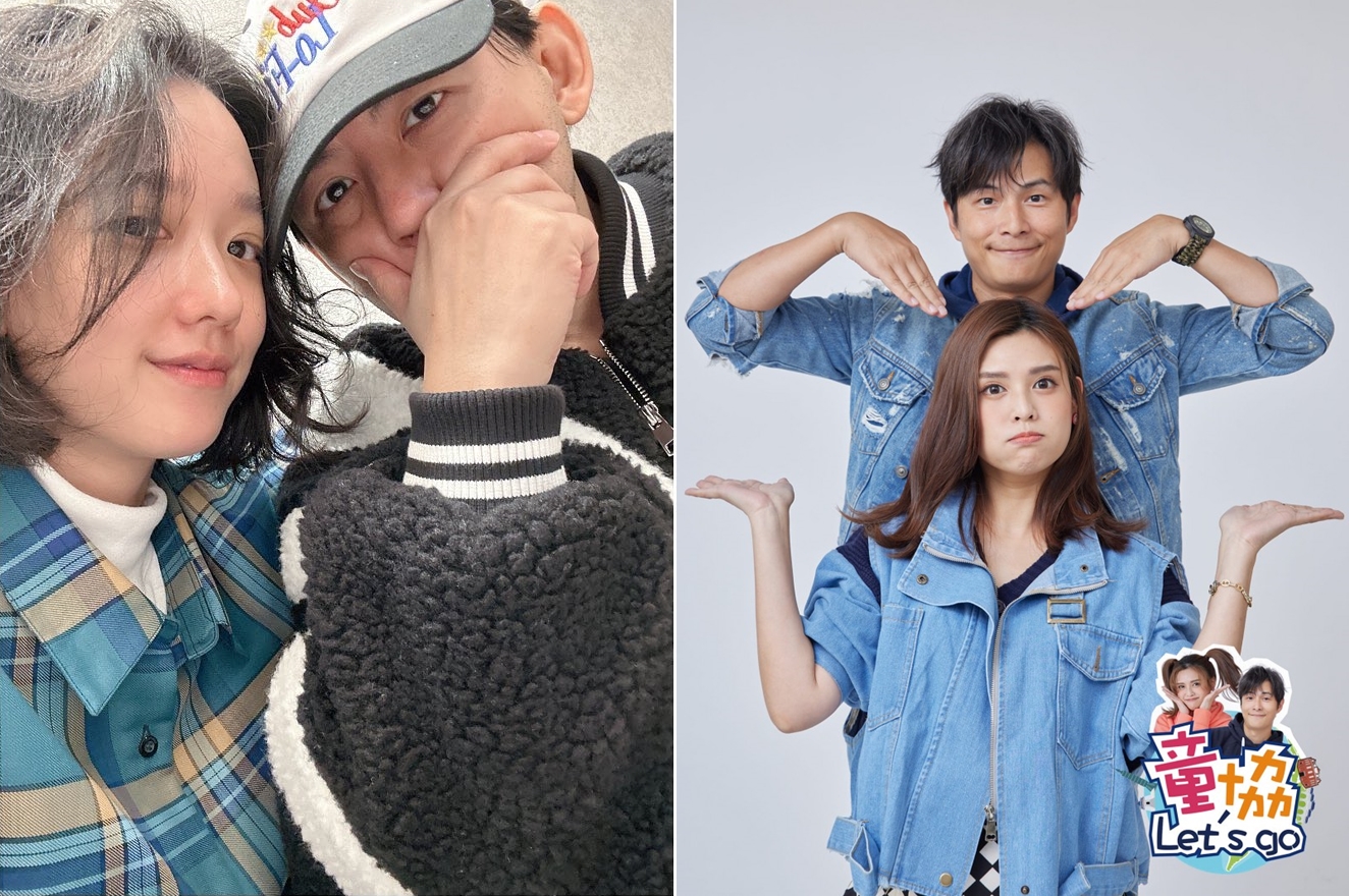 被罵「著猴」的夏宇童（右）回應黃子佼的自白，推給當時公司的聲明，現在雙方都有各自的生活（她跟孫協志、黃子佼與孟耿如（左））。（翻攝臉書）