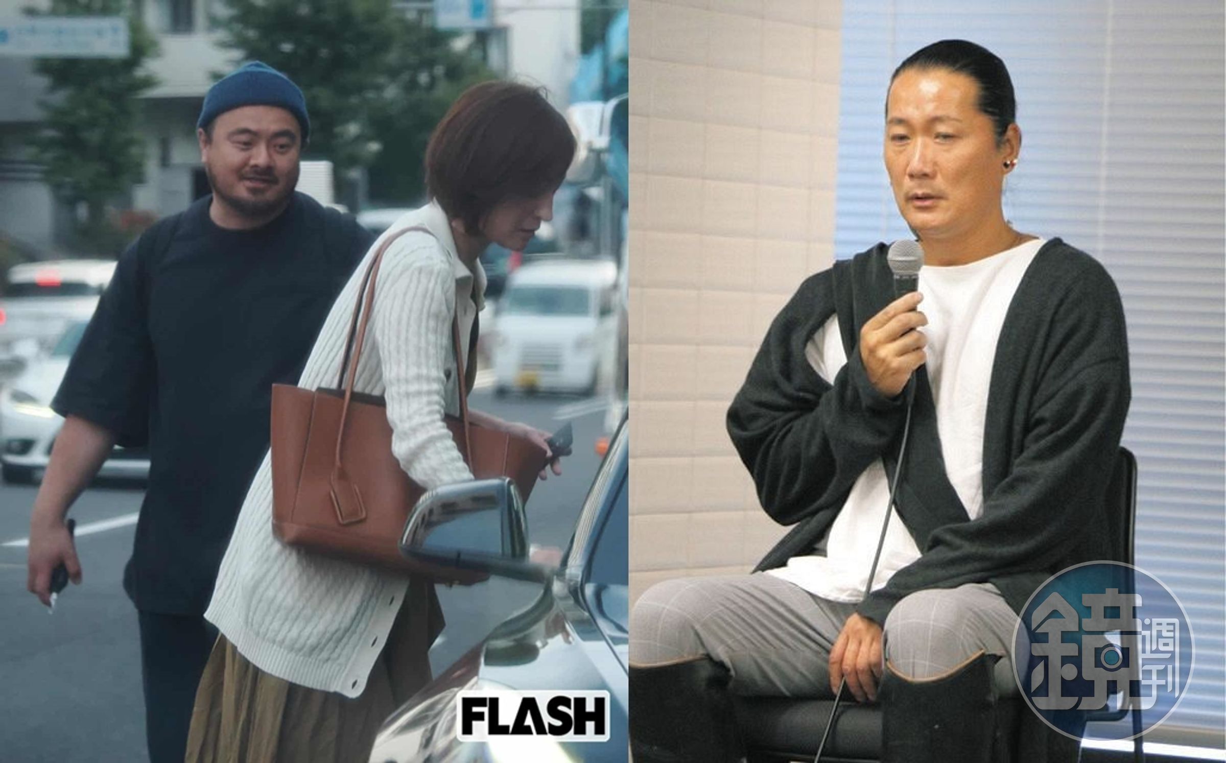 廣末涼子「奔放不倫」的工作賠償恐達4億日幣(約9千萬台幣),姦夫鳥羽周作則有機會面臨事業與家庭全毀的窘境;至於老公(右)的記者會也是評價兩極。(翻攝網路)