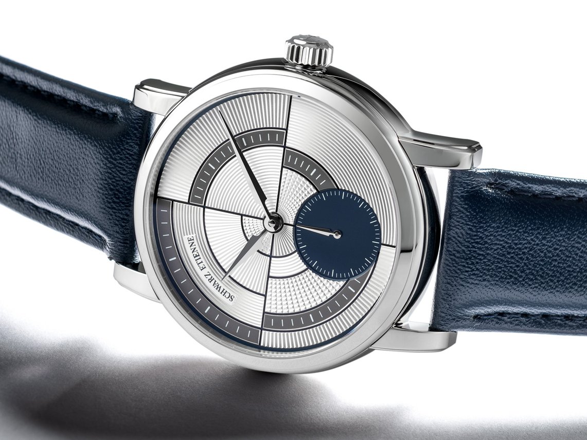 SCHWARZ ETIENNE（舒瓦茨）發表全新Geometry小三針腕錶，以自製ASE 200微型自動盤小三針錶款為基礎，結合鐘錶設計師Eric Giroud的創意與機雕面盤工藝。定價約23,400歐元，限量100只。