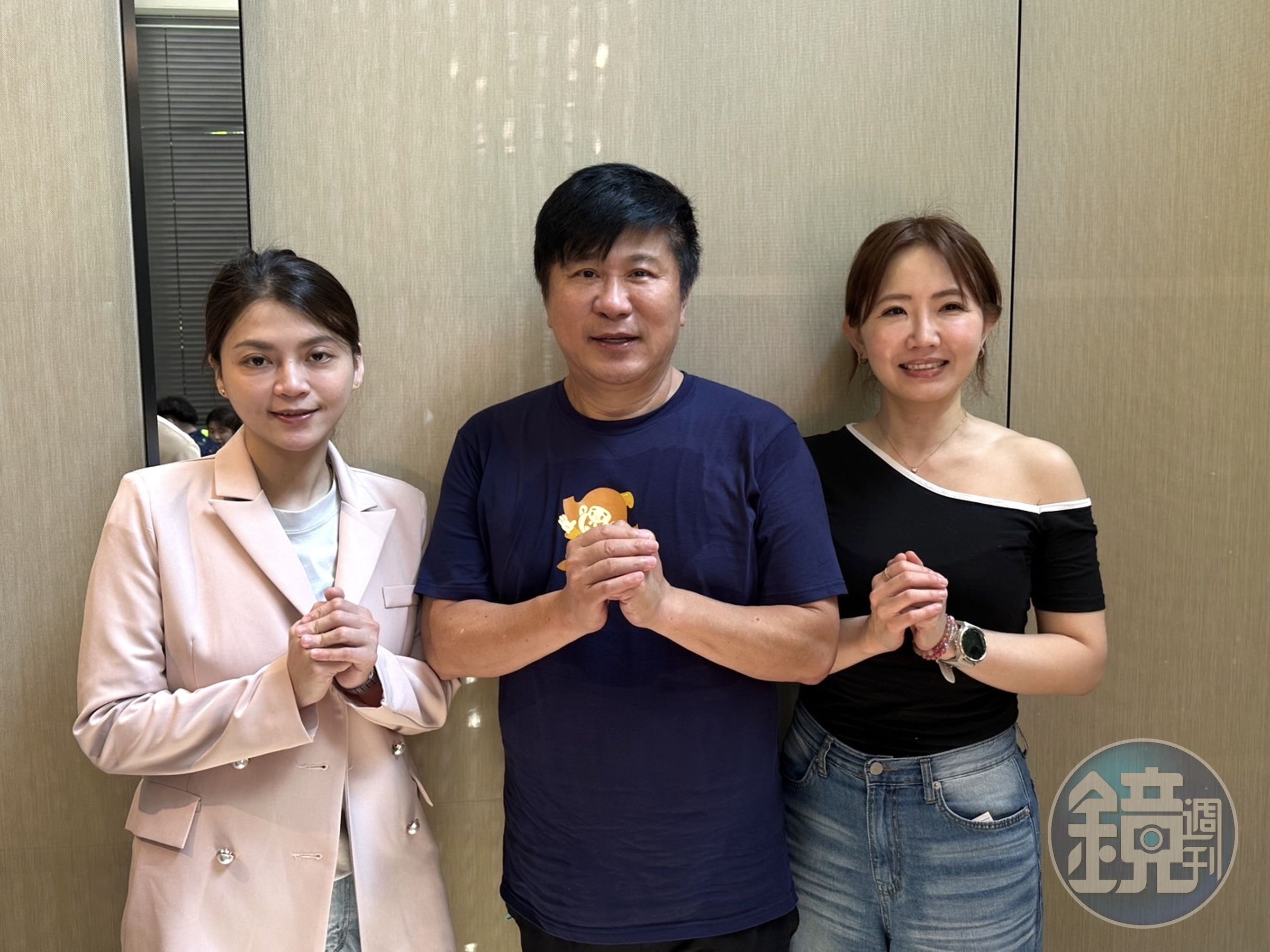 葉欣眉(左起)、胡瓜、謝忻出席餐敘。