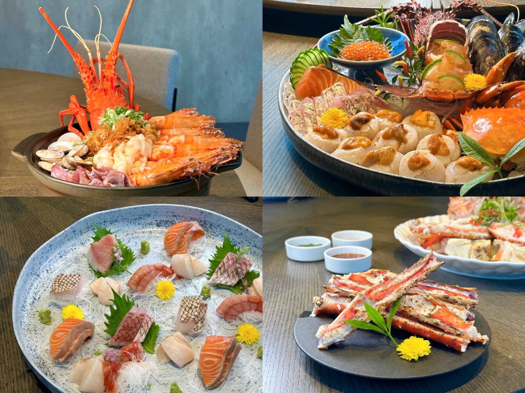 想吃宜蘭的在地海鮮，不必再跑到漁港，「礁溪寒沐酒店」新開的「岩彩海鮮餐廳」，提供痛風指數破表的海味料理。