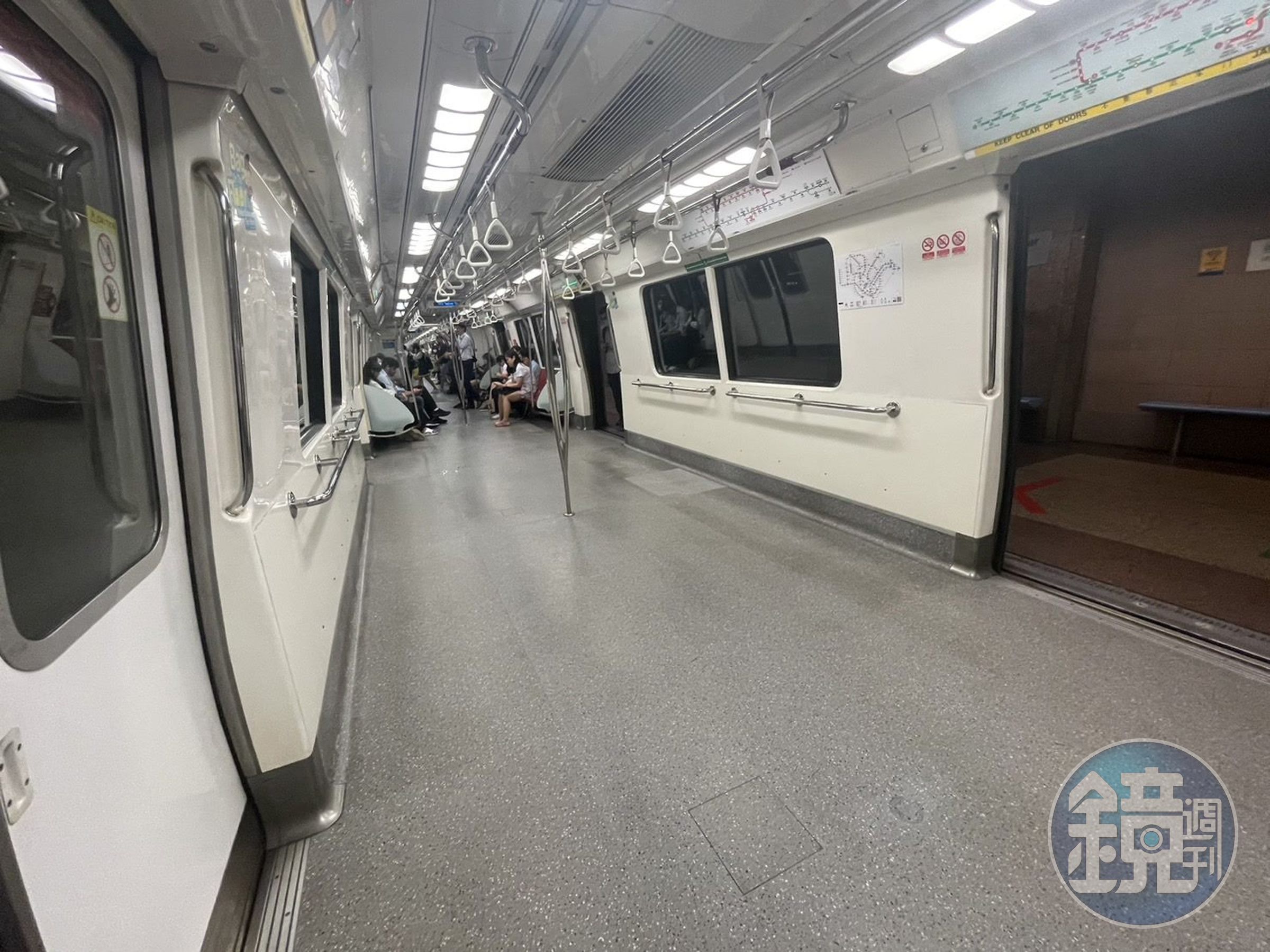 新加坡地鐵車廂。(北捷提供)