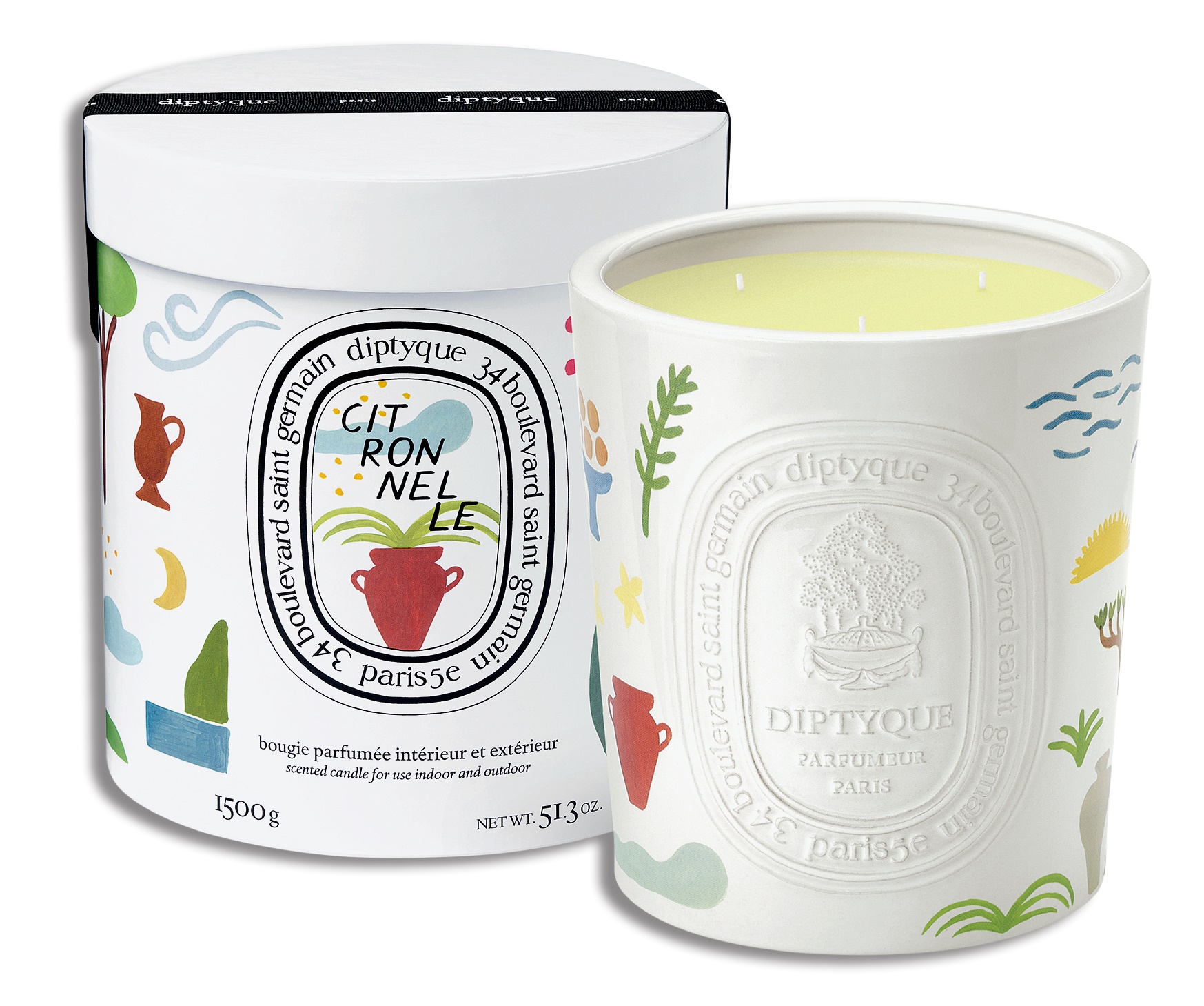 Diptyque 2023限量檸檬草香氛蠟燭 NT$11,000／1,500g（10/10 APOTHECARY提供）