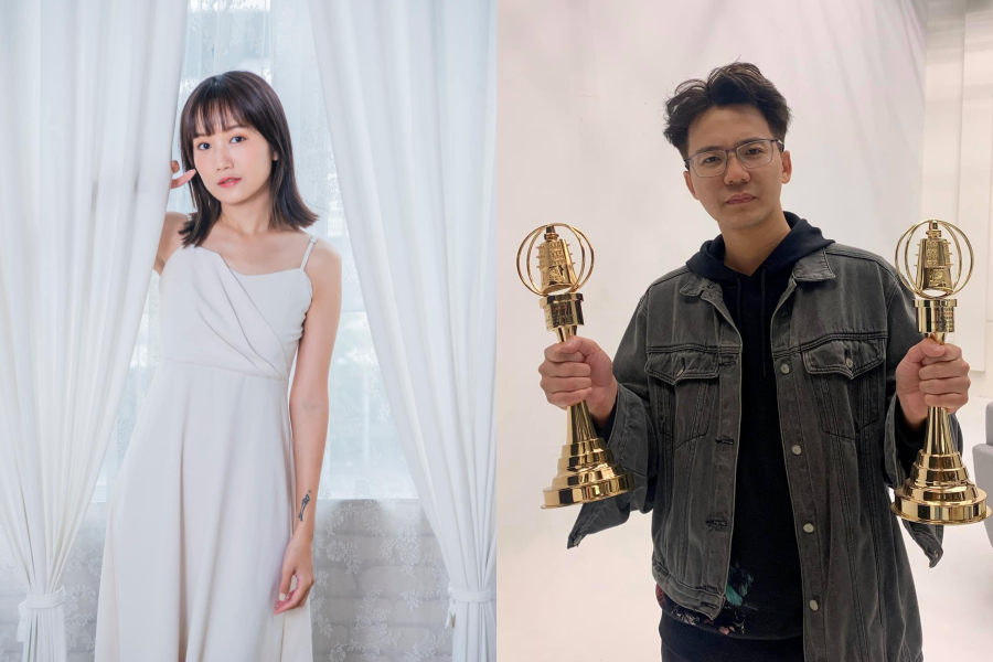 客家女歌手王喬尹（左）控訴遭到曾兩度獲得金曲獎的演唱組合「張三李四」主唱張三（右）性騷。（翻攝自王喬尹Joyin、張三 Zion臉書）