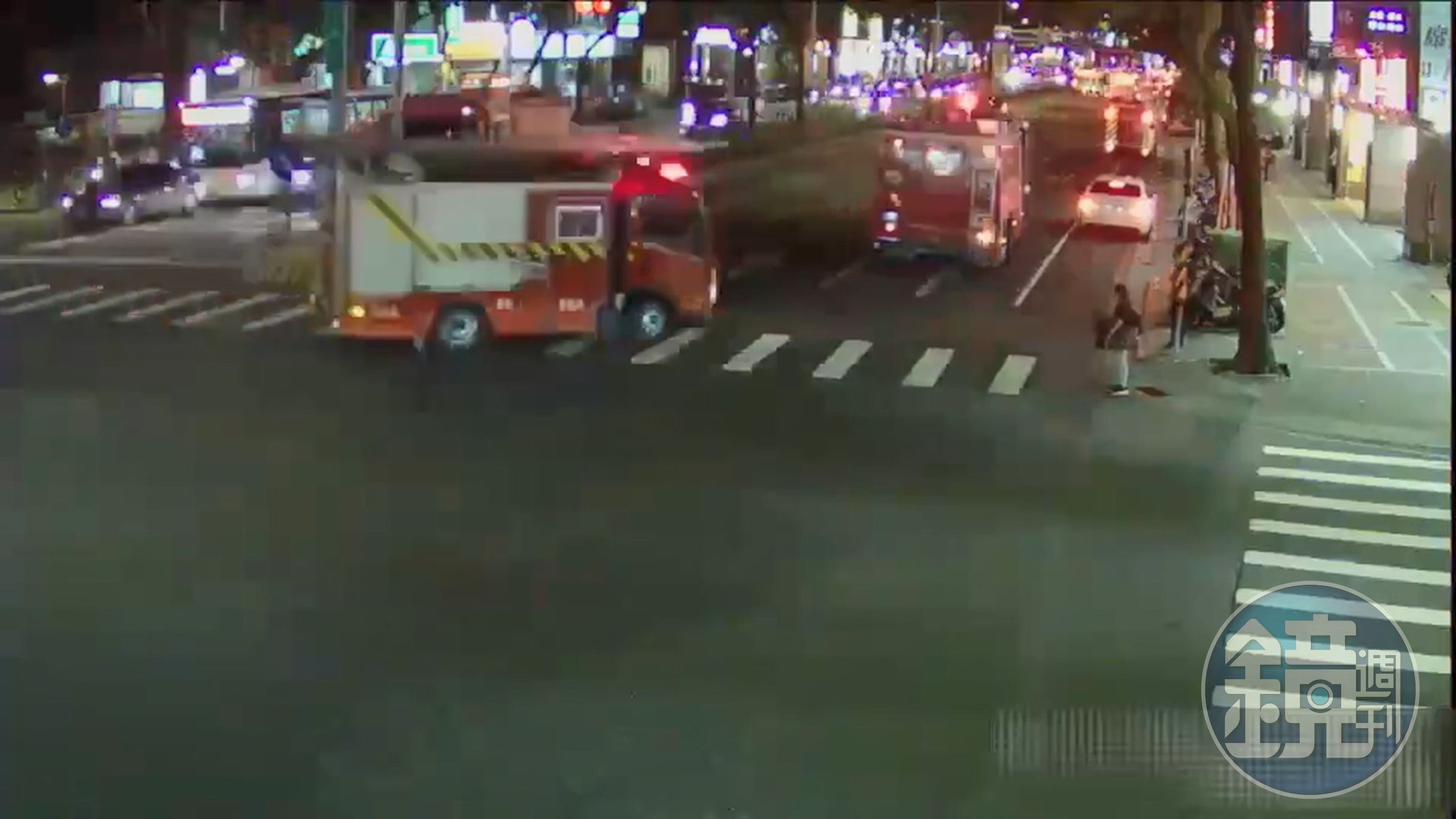 消防隊獲報趕抵現場卻撲空。（翻攝畫面）