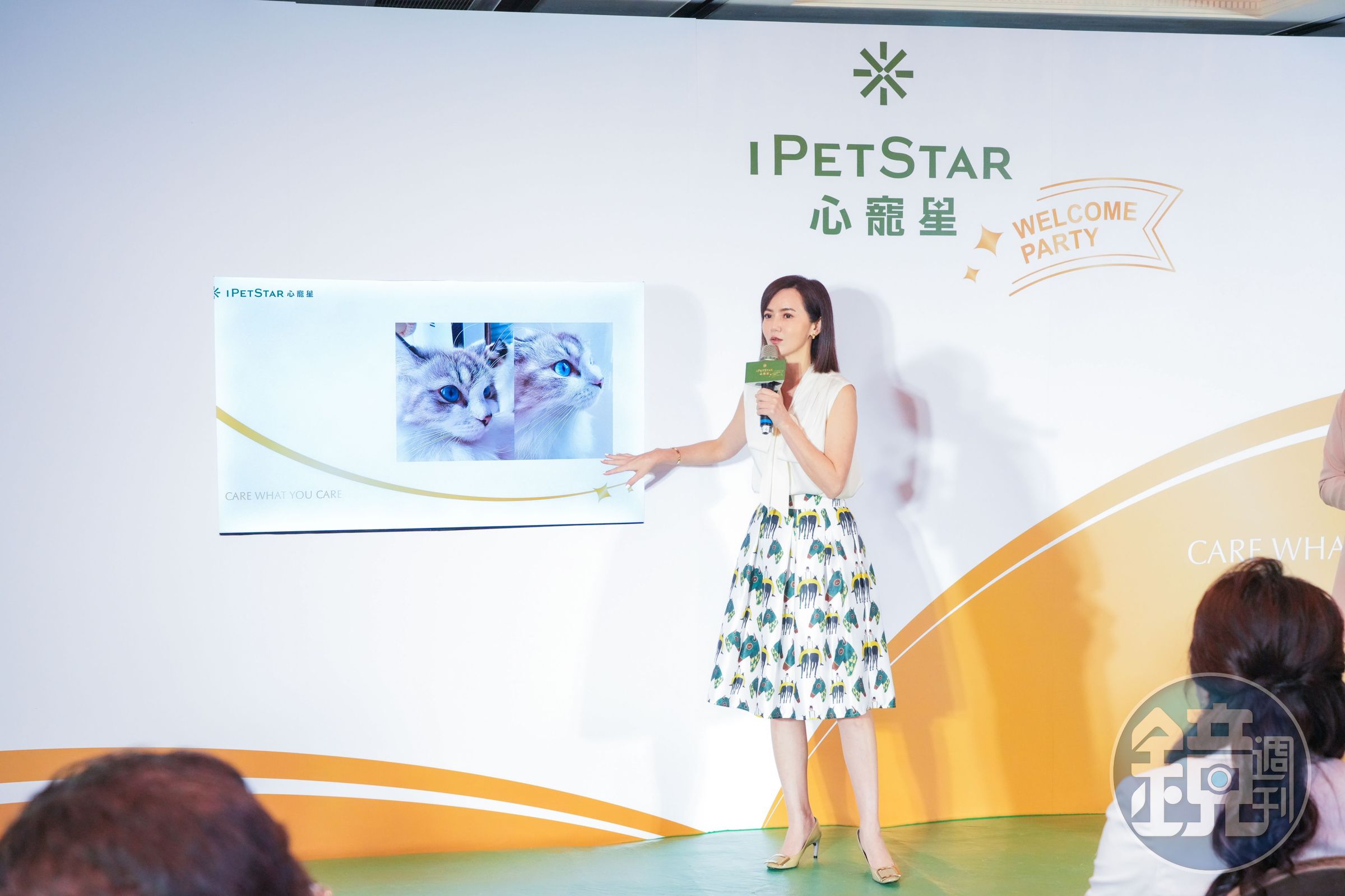 簡沛恩以品牌董事長之姿分享創業理念。（iPETSTAR心寵星提供）
