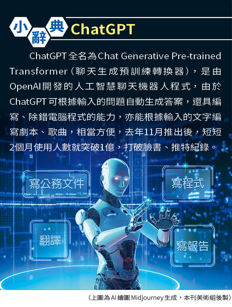 （上圖為AI繪圖Midjourney生成，本刊美術組後製）
