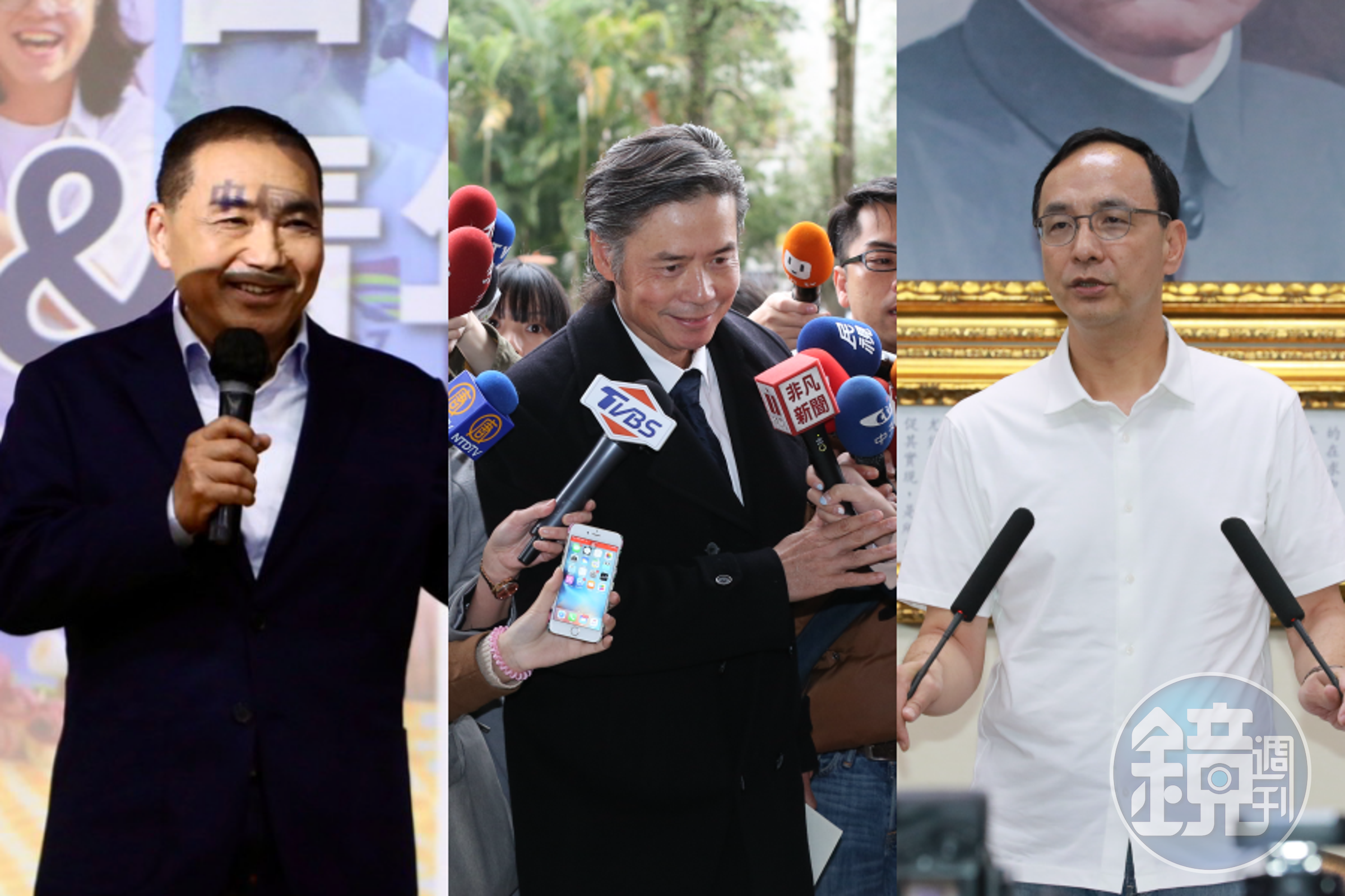 侯友宜（左）近日親邀金溥聰（中）入競選團隊，朱立倫（右）也任榮譽主委。（本刊資料照）