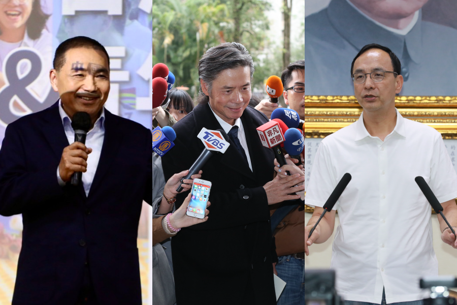 侯友宜（左）近日親邀金溥聰（中）入競選團隊，朱立倫（右）也任榮譽主委。（本刊資料照）