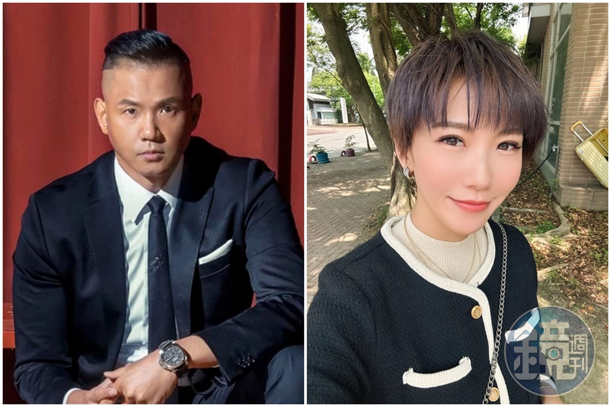 針對陳建州（左）遭爆性侵大牙（右）未遂一事，多數網友選擇相信後者。（左圖翻攝自陳建州臉書，右圖翻攝自大牙臉書）