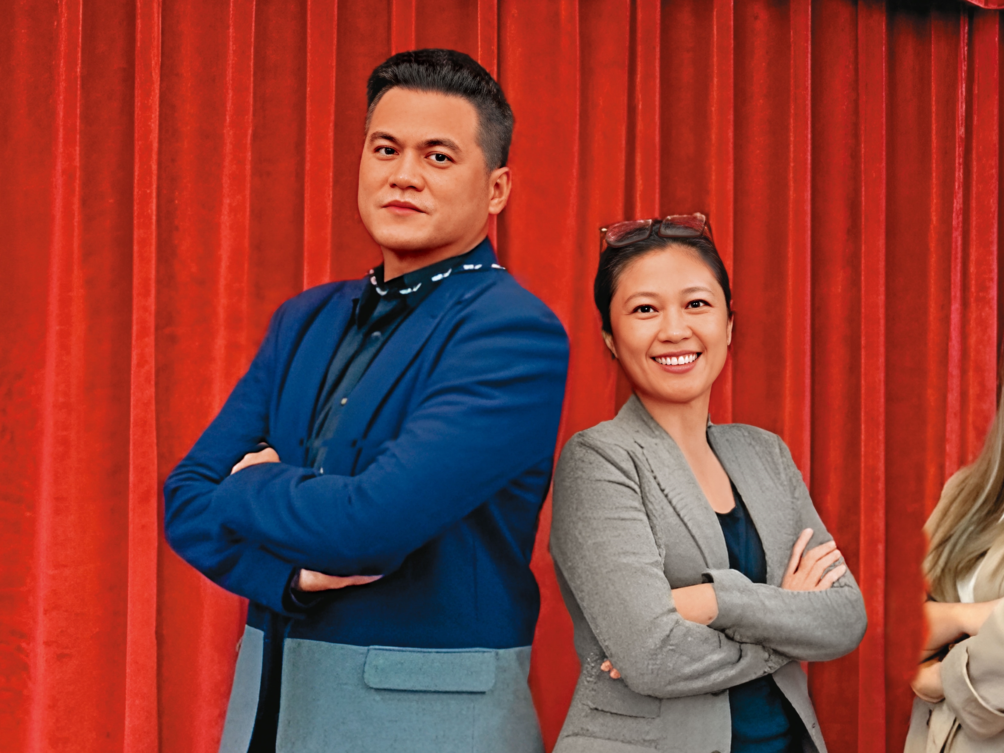 前總統府發言人Kolas Yotaka（右）爆出與一名李姓隨扈（左）不倫，今李男也發聲道歉。