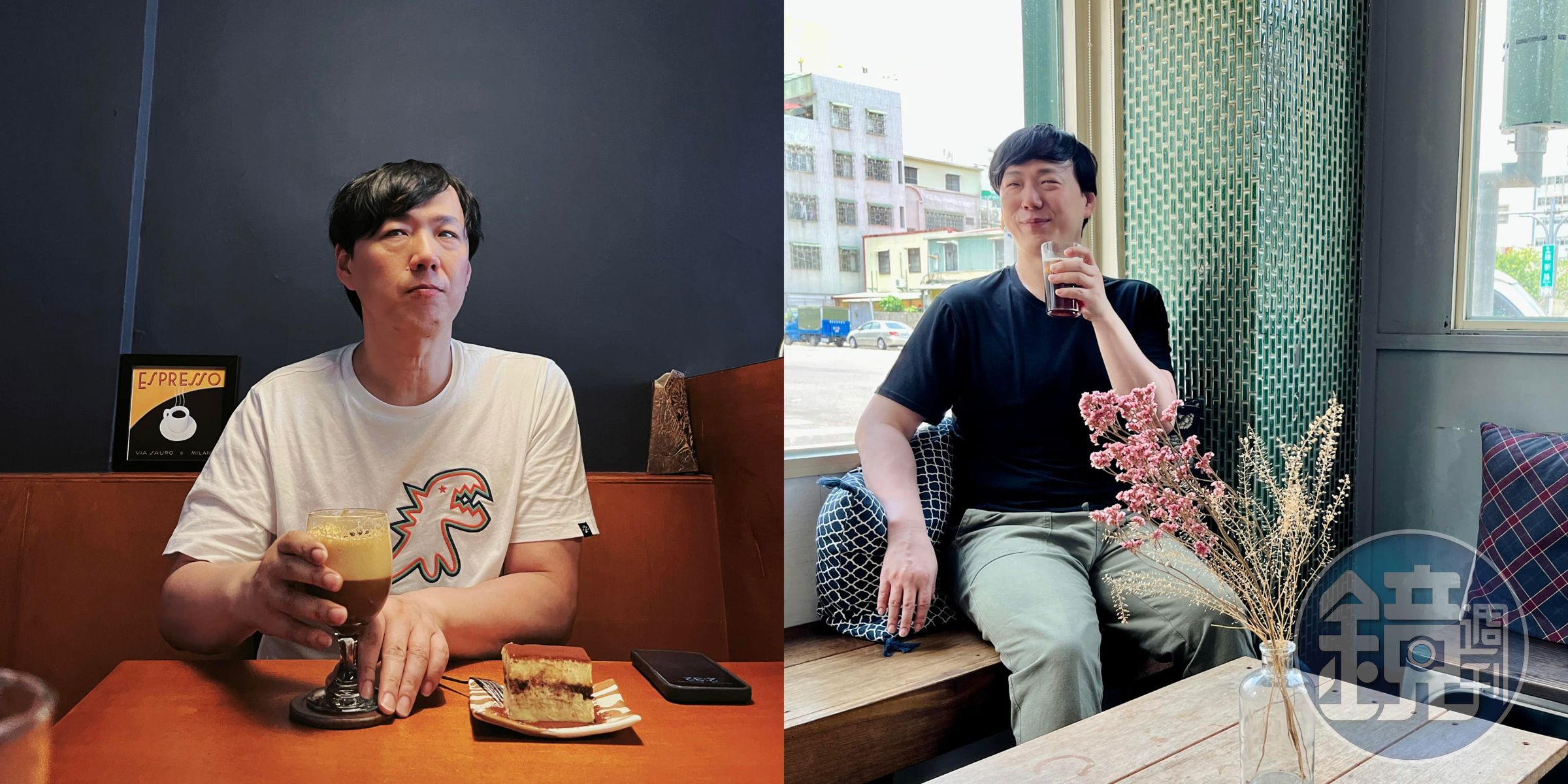 蕭煌奇摸著杯子說,「等我長大了,也想要來開個,問音樂,摸摸茶。」沒有邏輯,就好笑。(翻攝自蕭煌奇臉書)