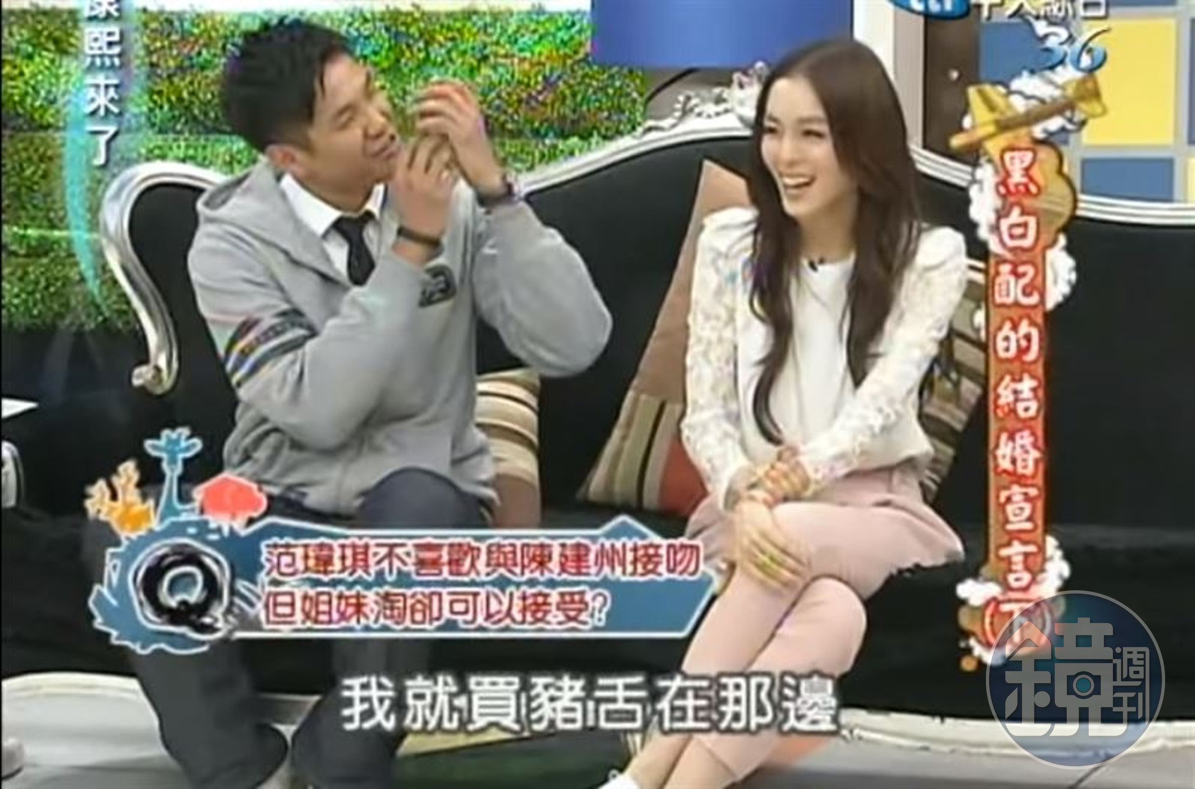 范瑋琪當年坦言不喜歡接吻。（翻攝自康熙好經典YouTube）
