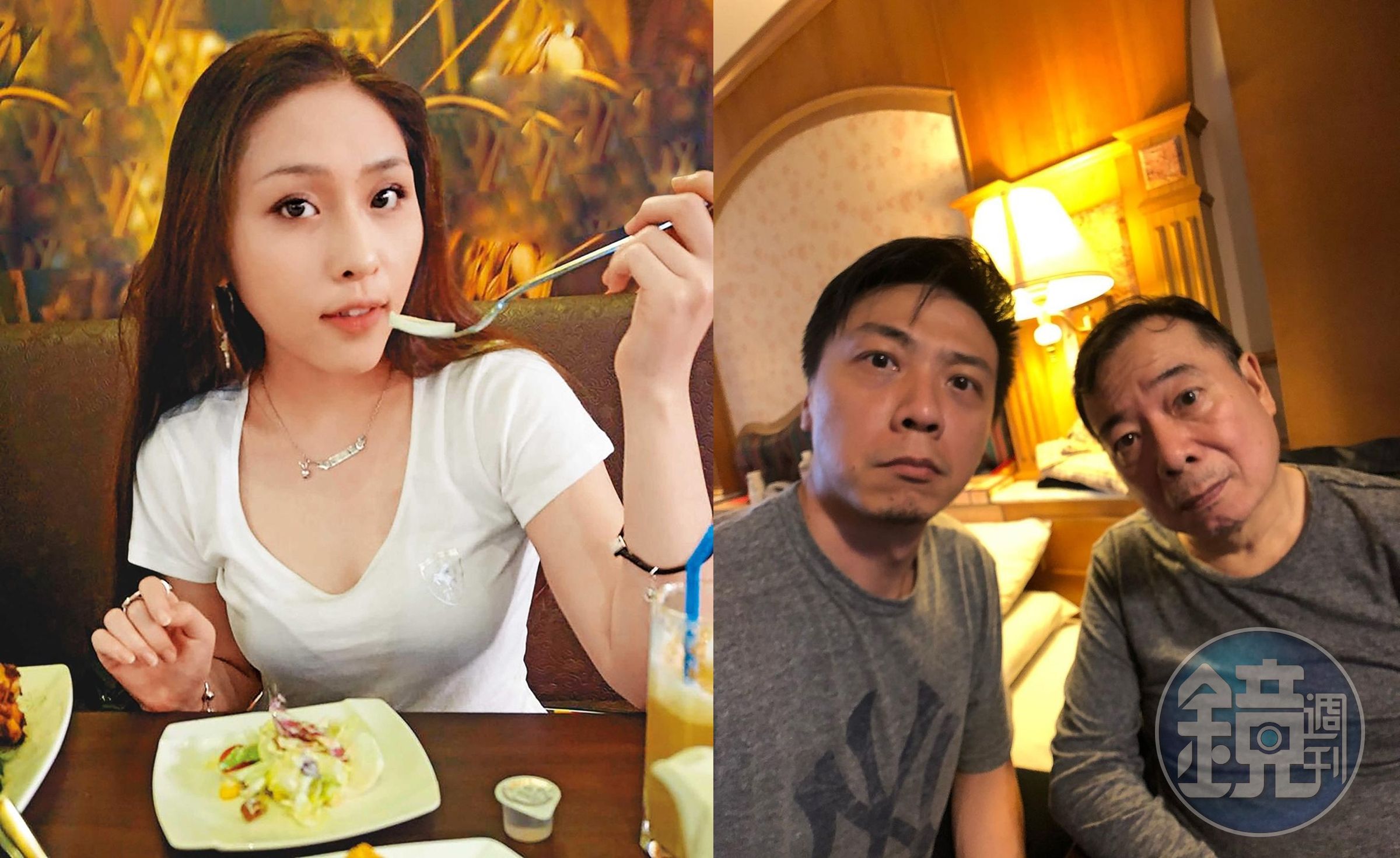 錦德代爸爸廖峻反擊李伊妍（左）。（翻攝IG）