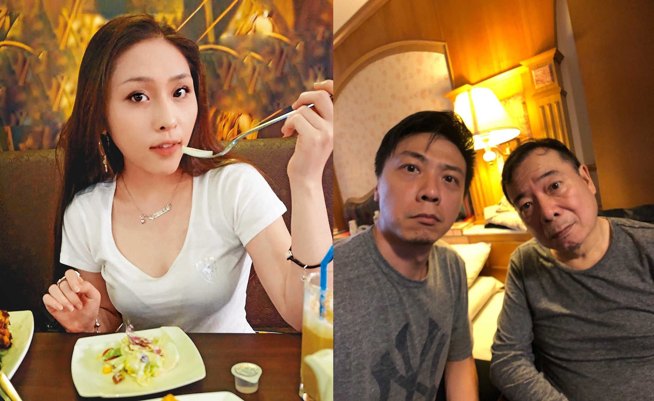 錦德代爸爸廖峻反擊李伊妍（左）。（翻攝IG）