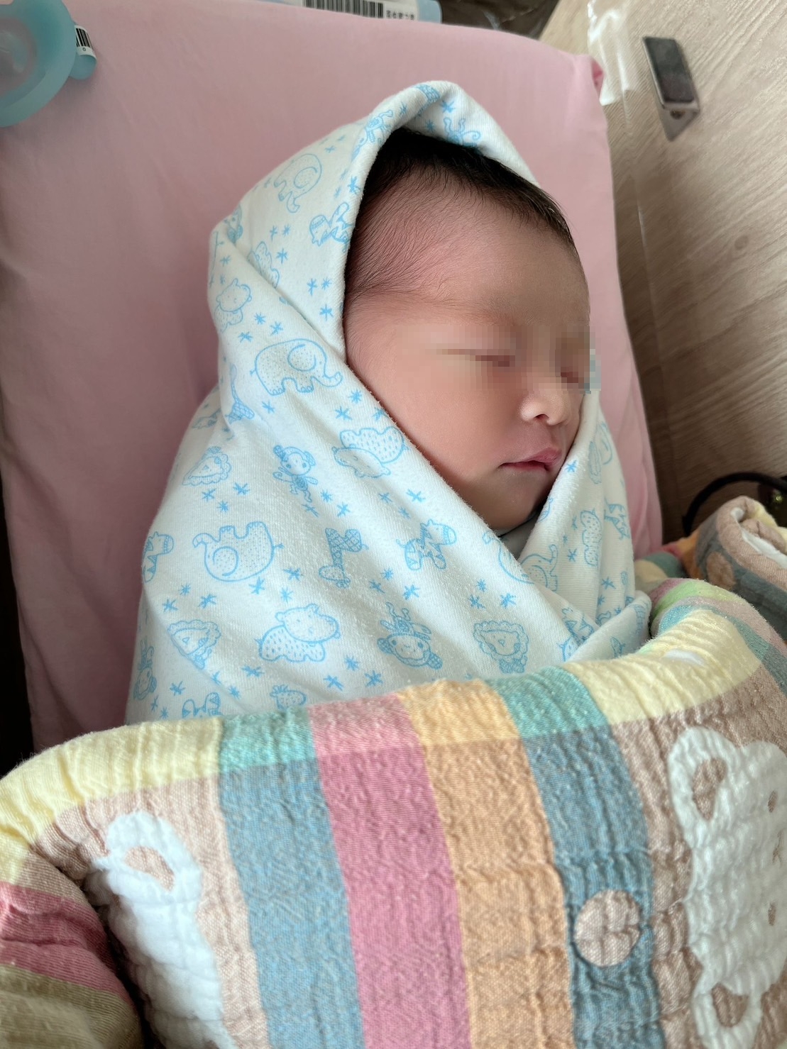 張雁名覺得兒子鼻子很大像他。（伊林提供）