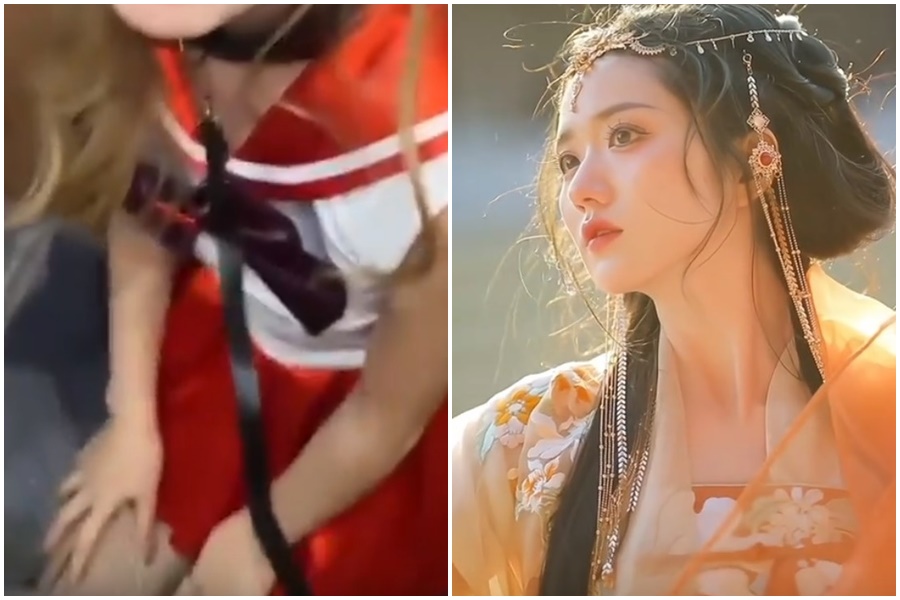 中國抖音網紅模特兒「煥兒」發文承認性愛片外流。（翻攝自推特、抖音）