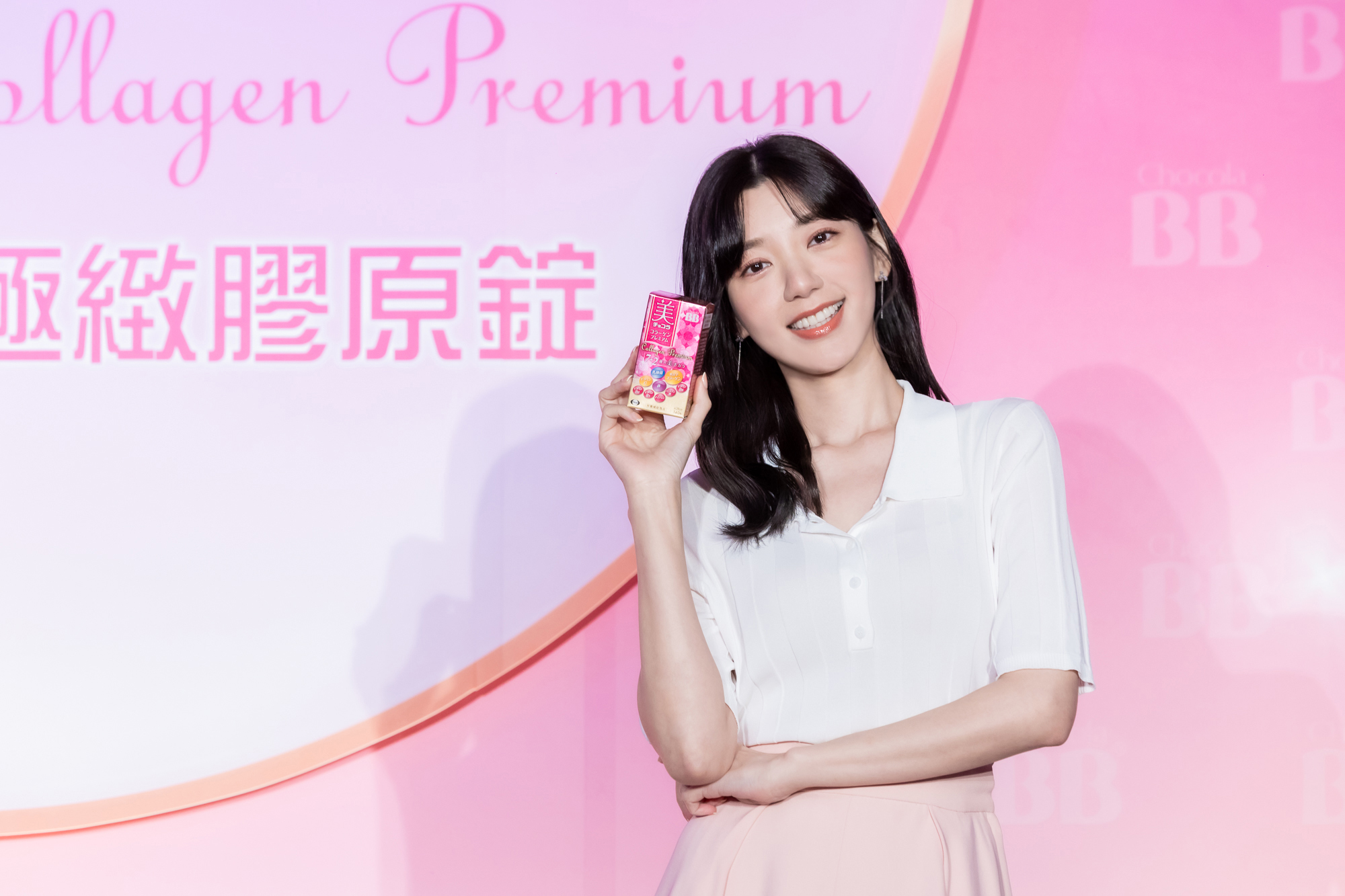 郭雪芙代言食品品牌亮麗現身。（Chocola BB提供）