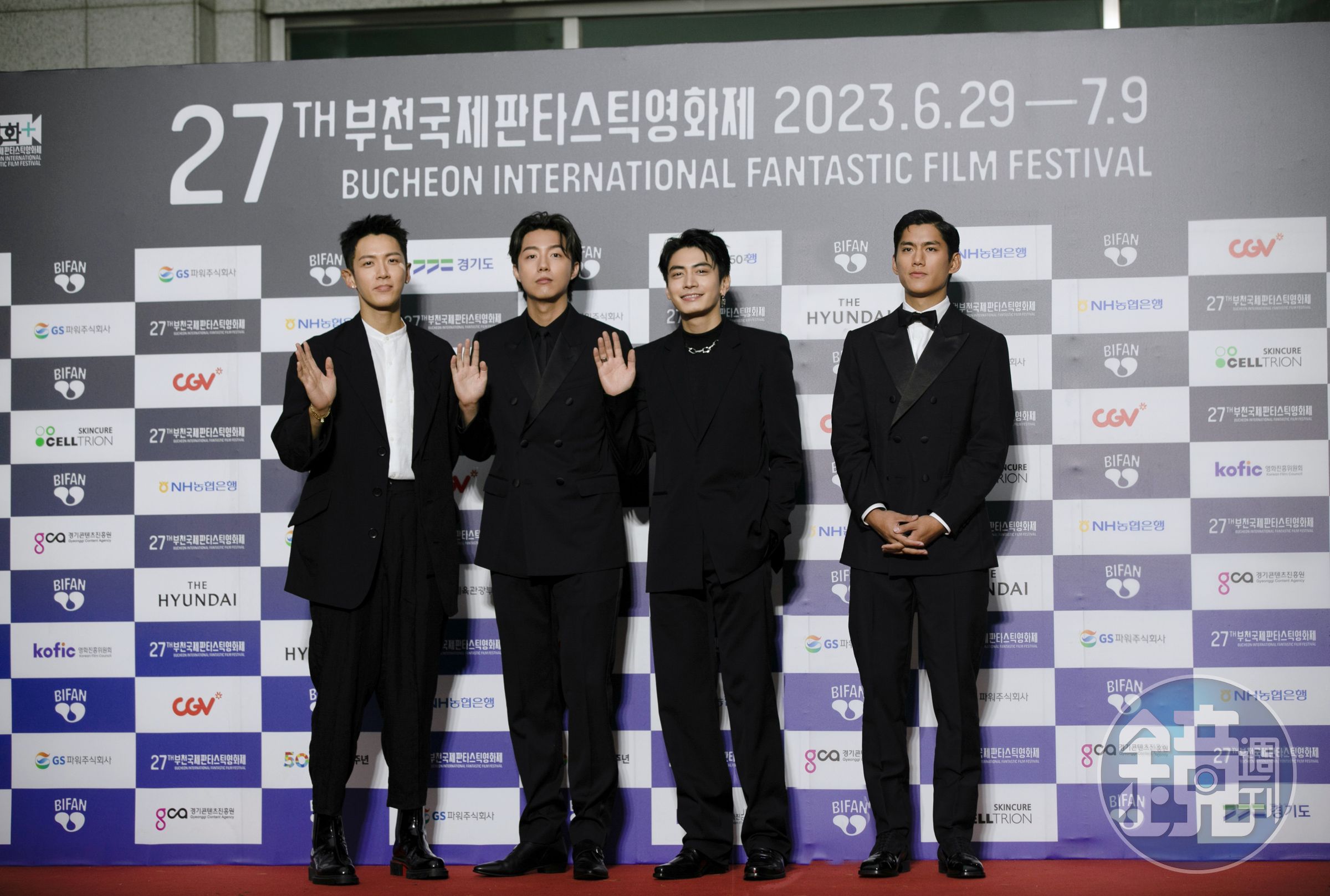《黑的教育》柯震東導演率領蔡凡熙、宋柏緯與朱軒洋參加韓國富川國際奇幻影展。(禾豐九路提供)
