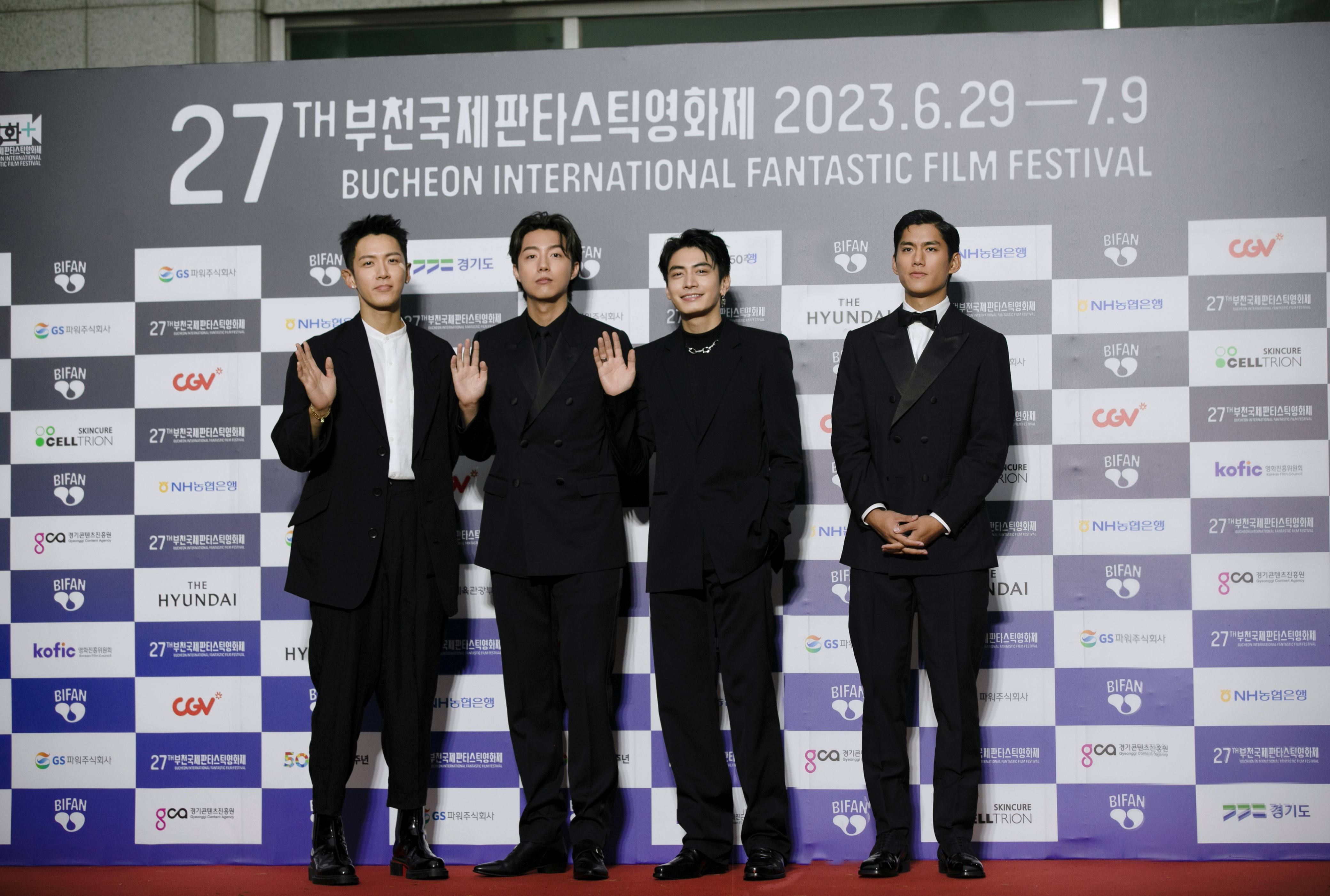 《黑的教育》柯震東導演率領蔡凡熙、宋柏緯與朱軒洋參加韓國富川國際奇幻影展。（禾豐九路提供）