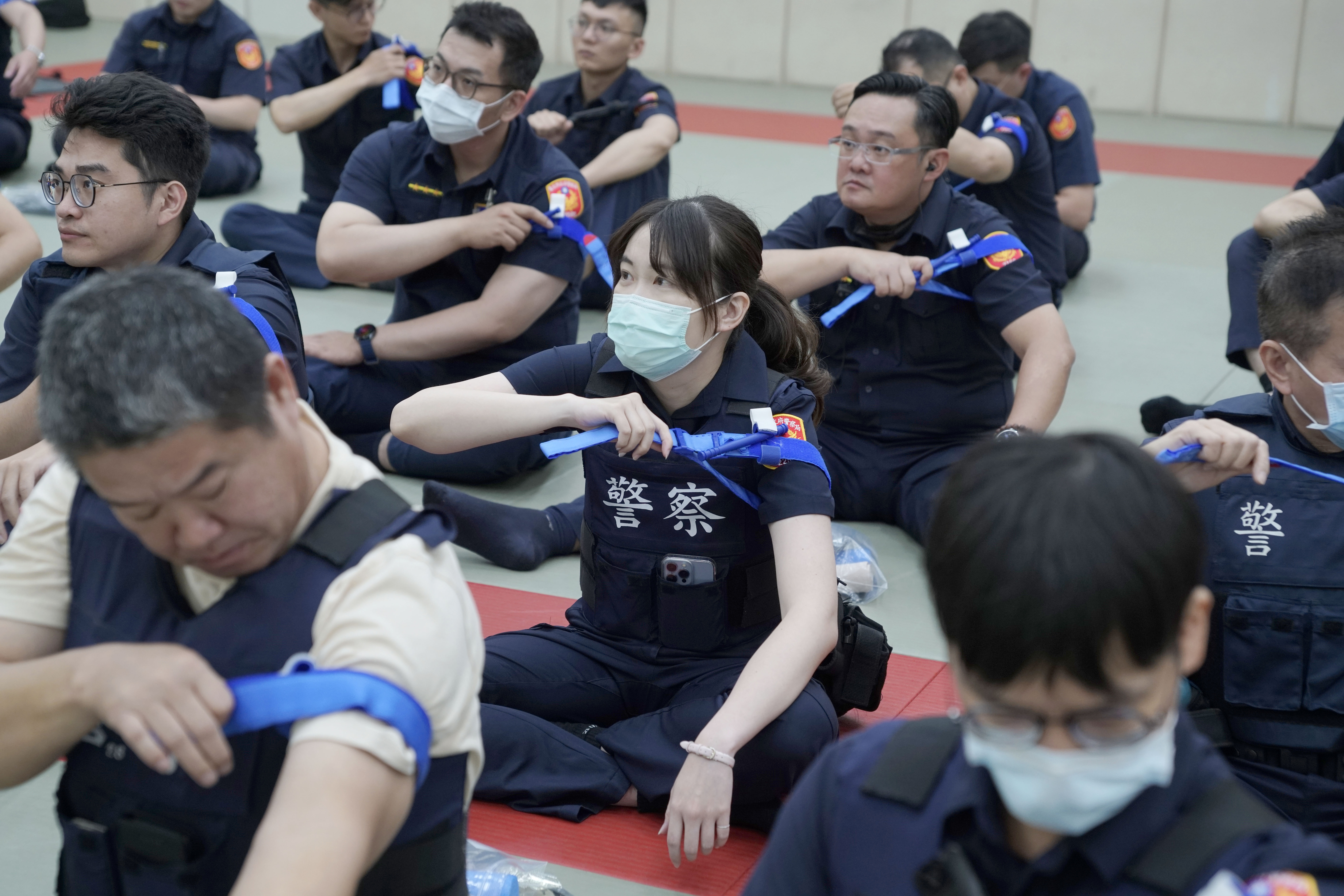 崇友實業推動警察自救互救急救訓練計畫。(警政署提供)