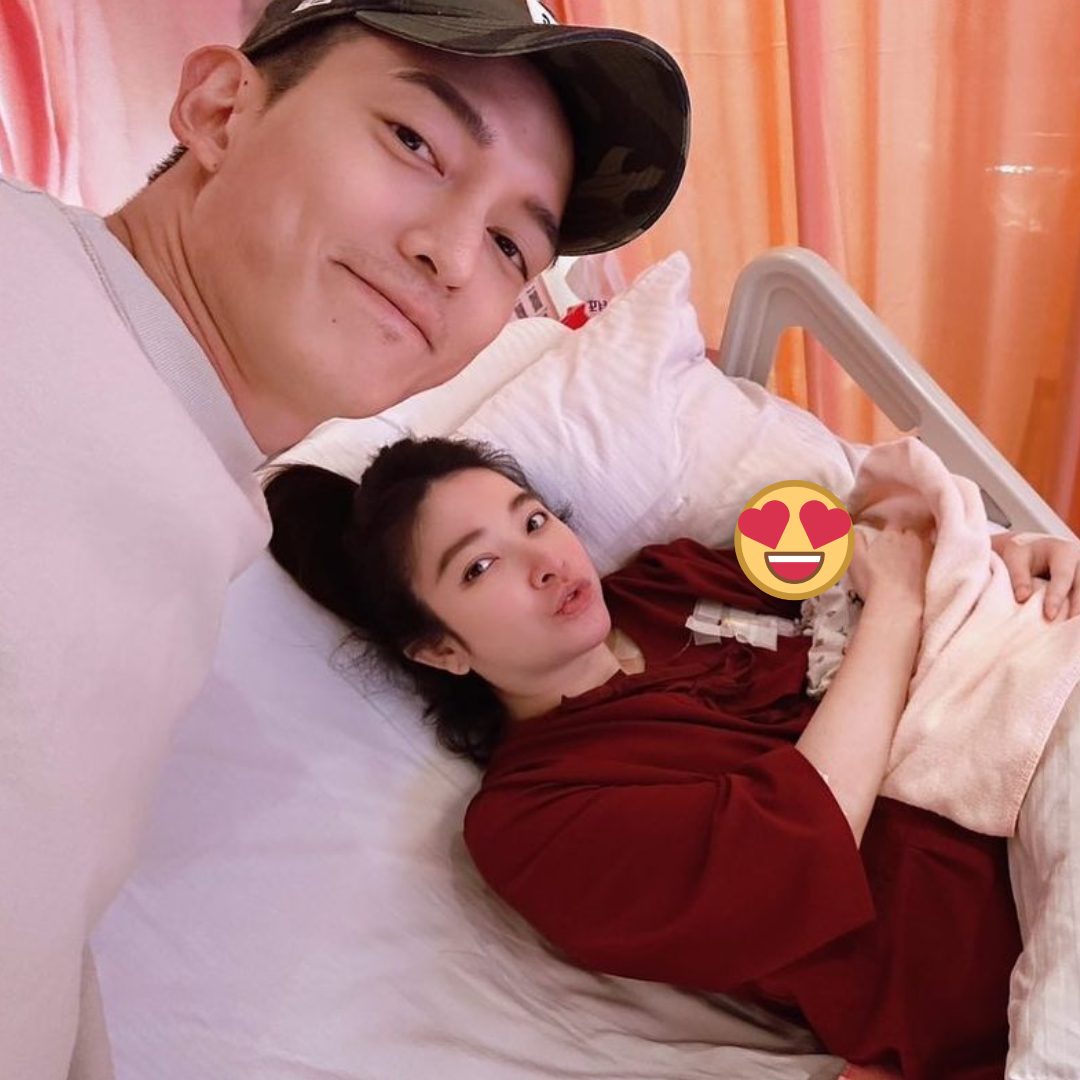 王家梁（左）、許維恩（中）與「奶醉」的女兒忒忒（右）。（翻攝自許維恩IG）