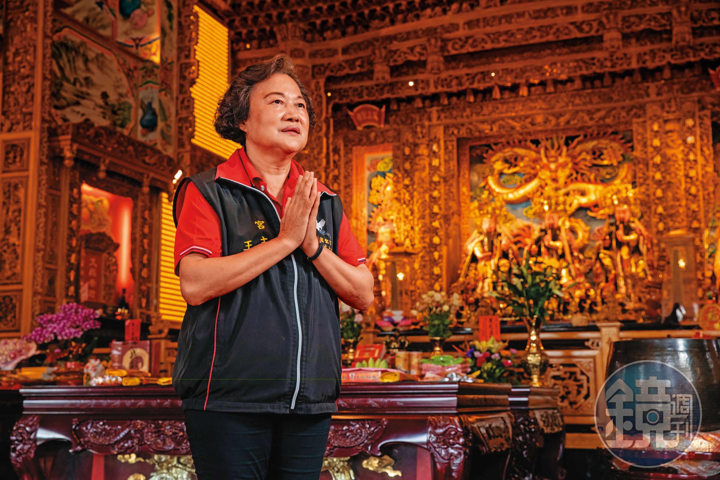 麗寶集團董娘王美雲虔誠信奉帝爺公(玄天上帝),還當起宮主及弘道協會理事長。