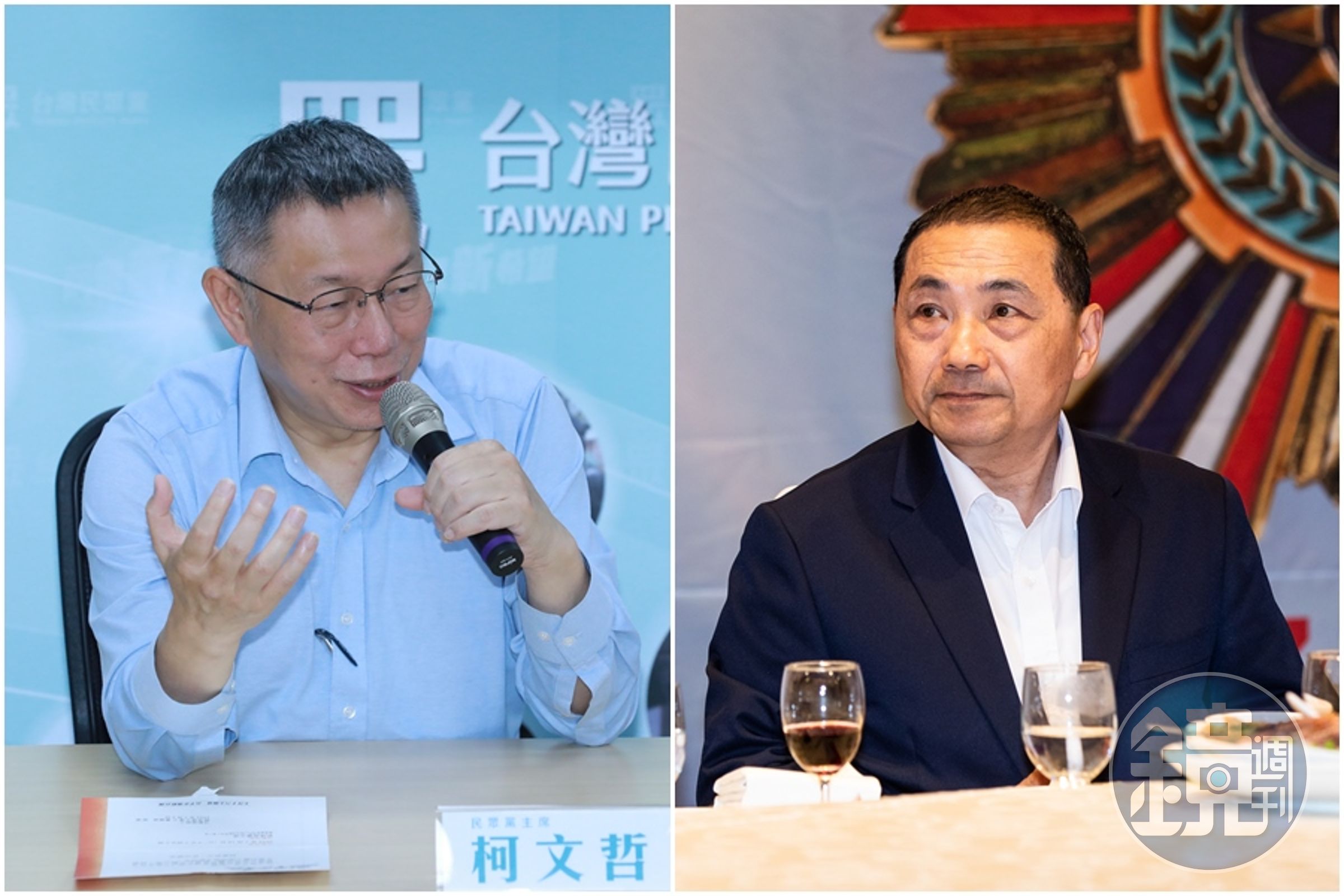 國民黨總統參選人侯友宜(右圖)與民眾黨總統參選人柯文哲(左圖)最近因為雙北捷運建設議題互槓。