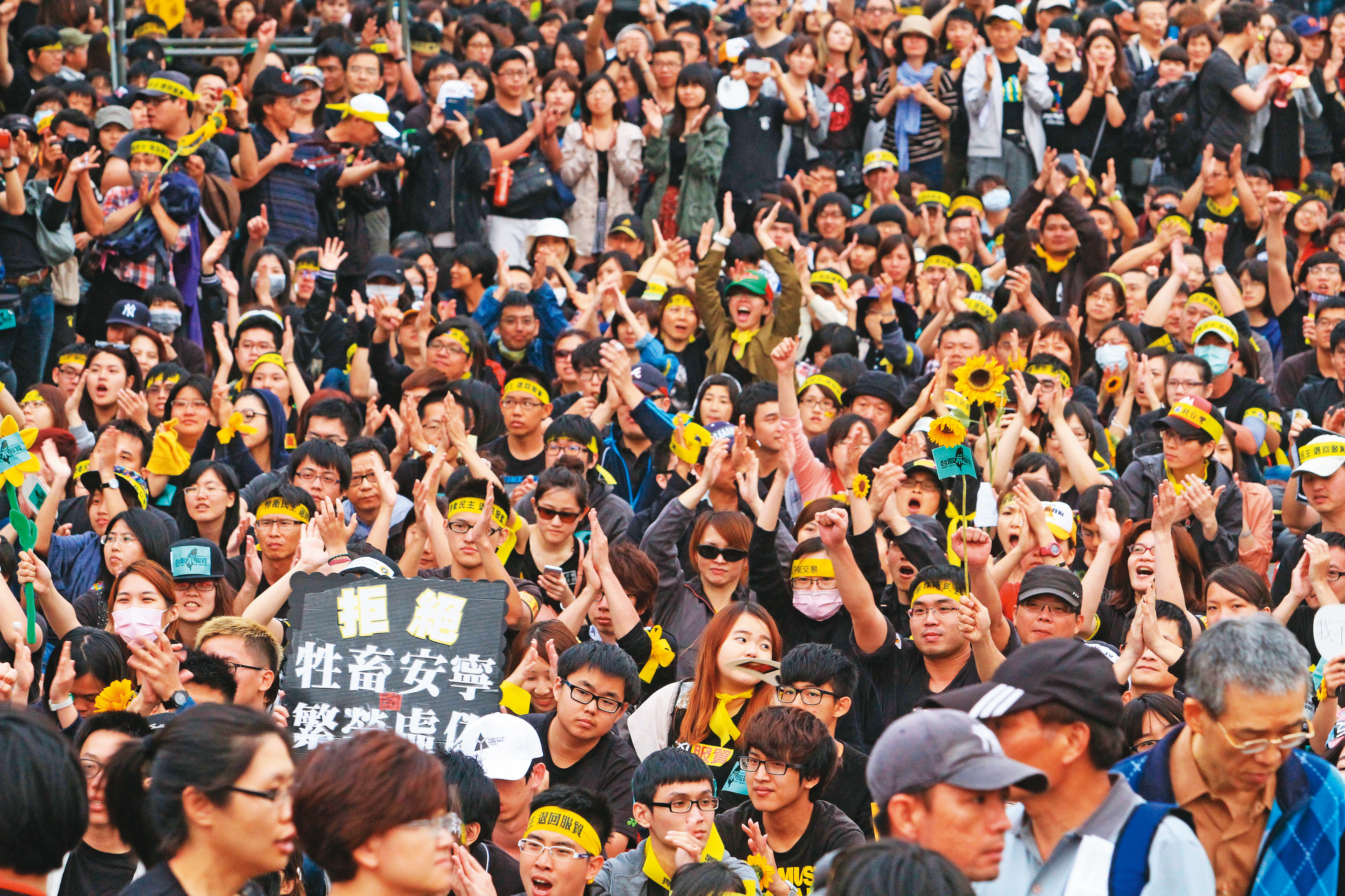 當年《服貿協議》在立法院引發軒然大波，爆發太陽花學運。10年之後舊案重提，無論贊成或反對，都不是當年那麼回事了。（資料照片）