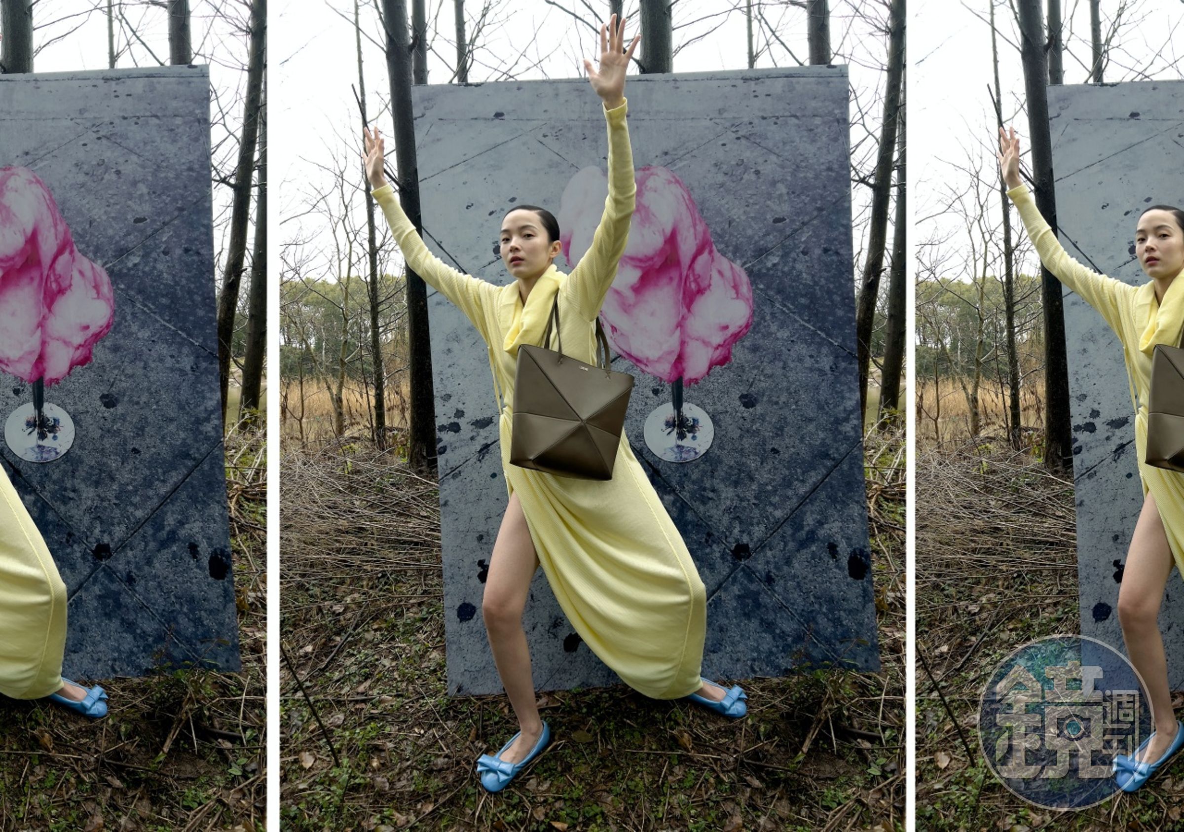 LOEWE全新推出帶有建築線條美學的Puzzle Fold托特包。(LOEWE提供)